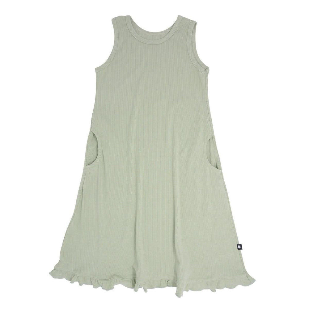 Summer Boho Dress - Desert Sage Ribbed