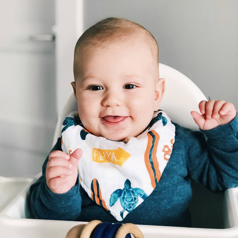 Surf Oh So Soft Muslin Bandana Bib Bib Bebe au Lait