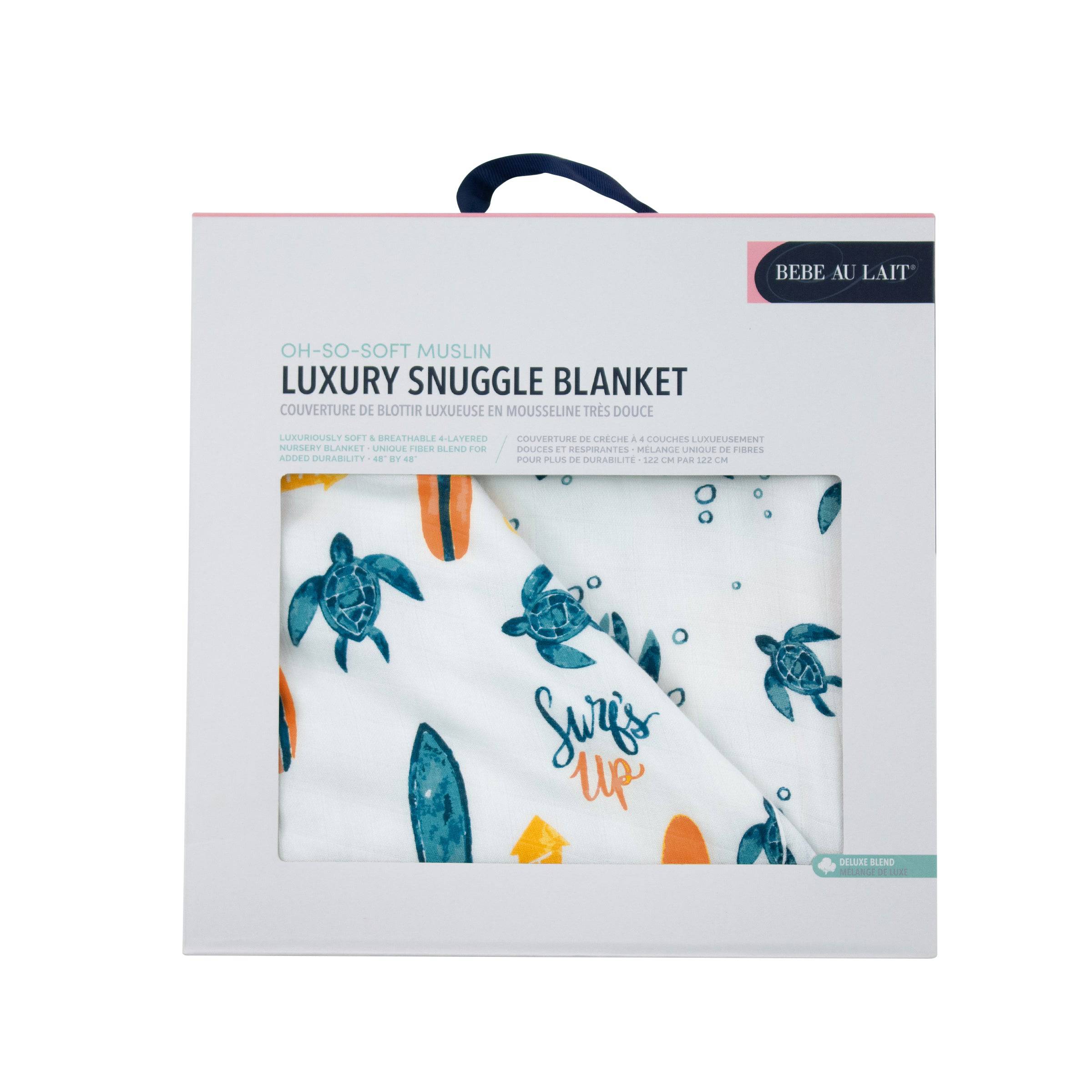 Surf + Sea Turtles Oh So Soft Snuggle Blanket Snuggle Blanket Bebe au Lait