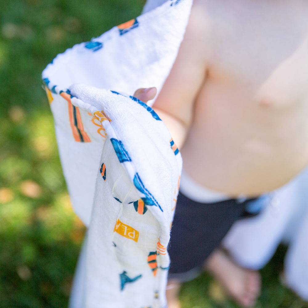 Surf Toddler Hooded Towel Hooded Toddler Towel Bebe au Lait