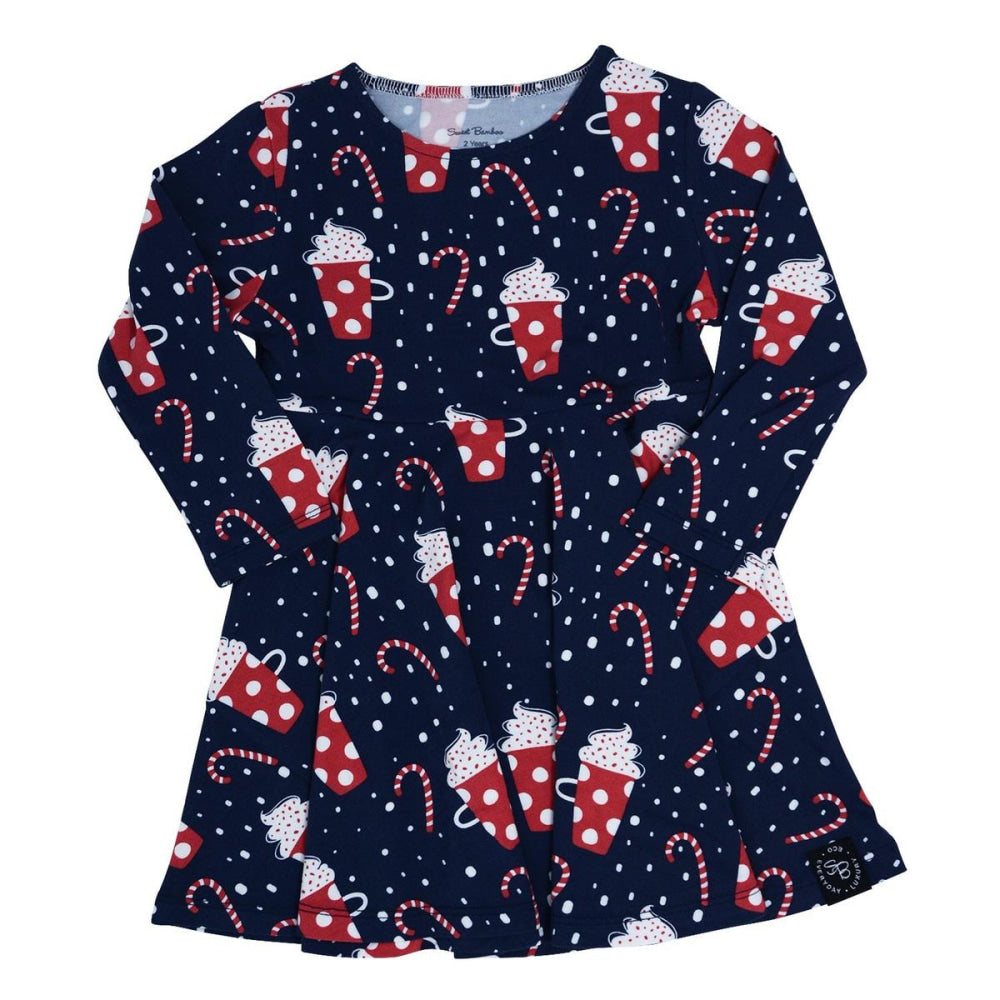 Swirly Girl Dress - Hot Cocoa