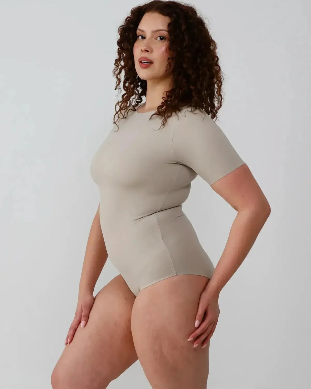 T-Shirt Bodysuit - Long - Dune - FINAL SALE