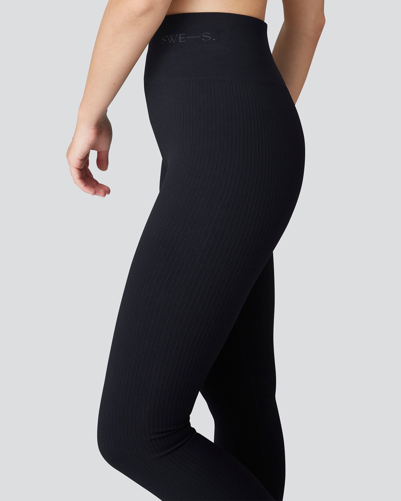 Tyra Rib Leggings - Black