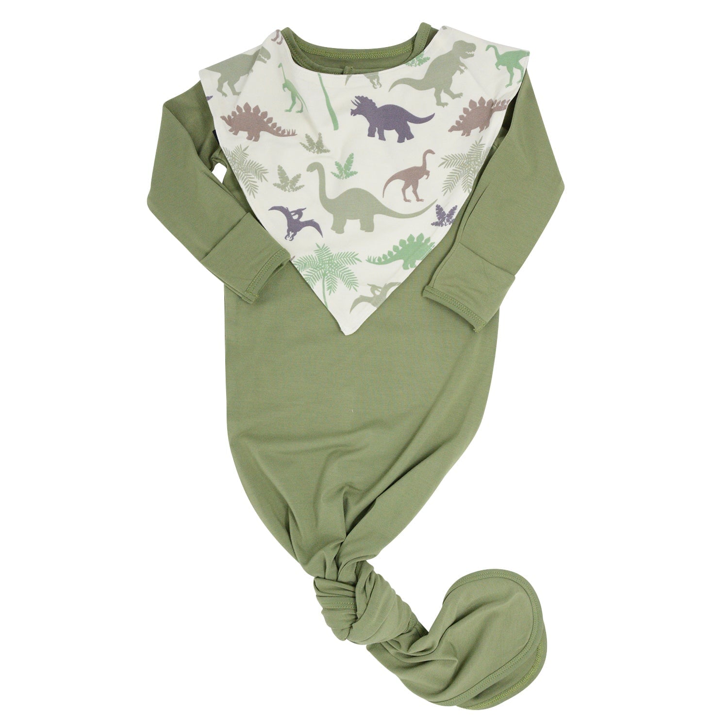Baby Bib - Green Dino