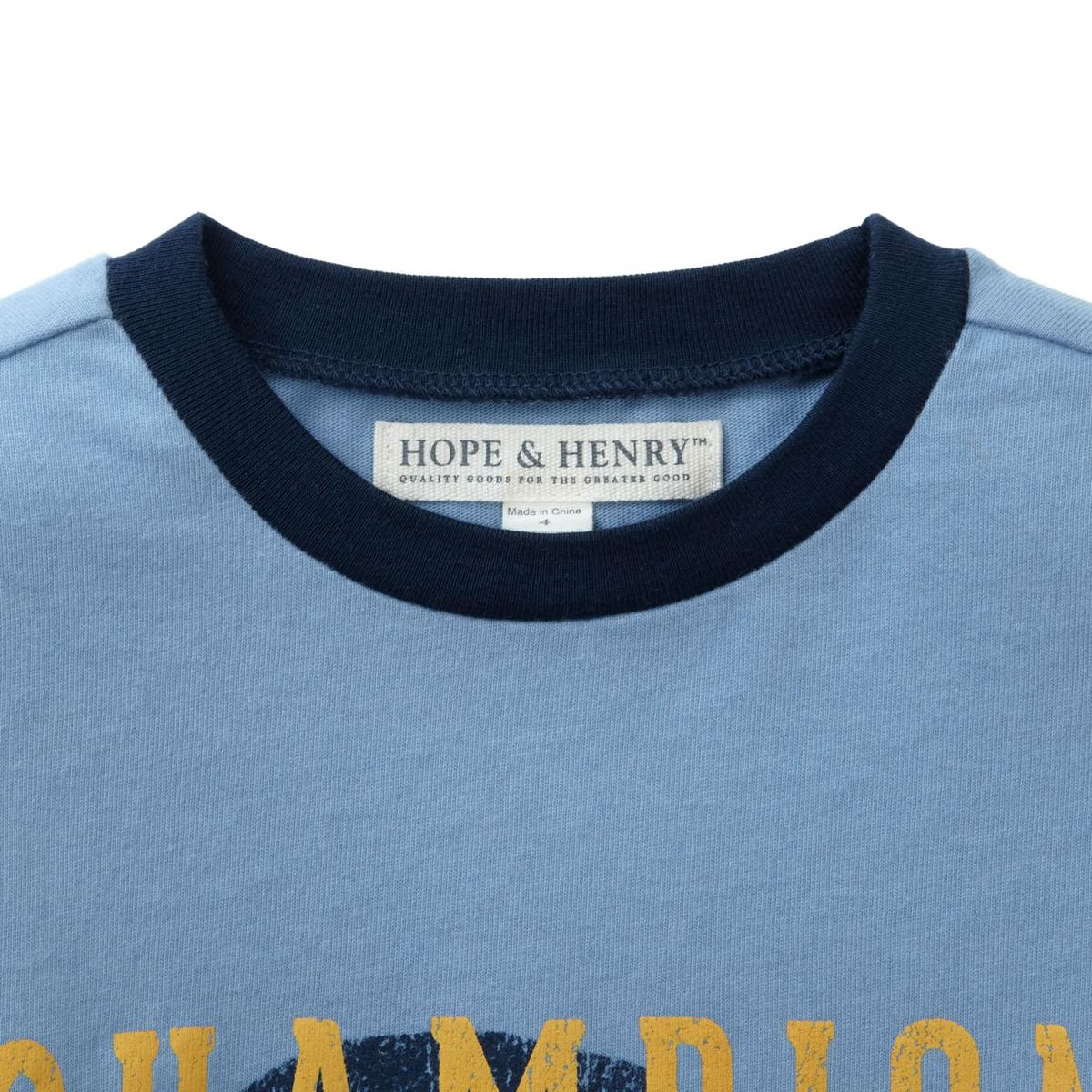 Baby Long Sleeve Graphic Tee - Light Denim
