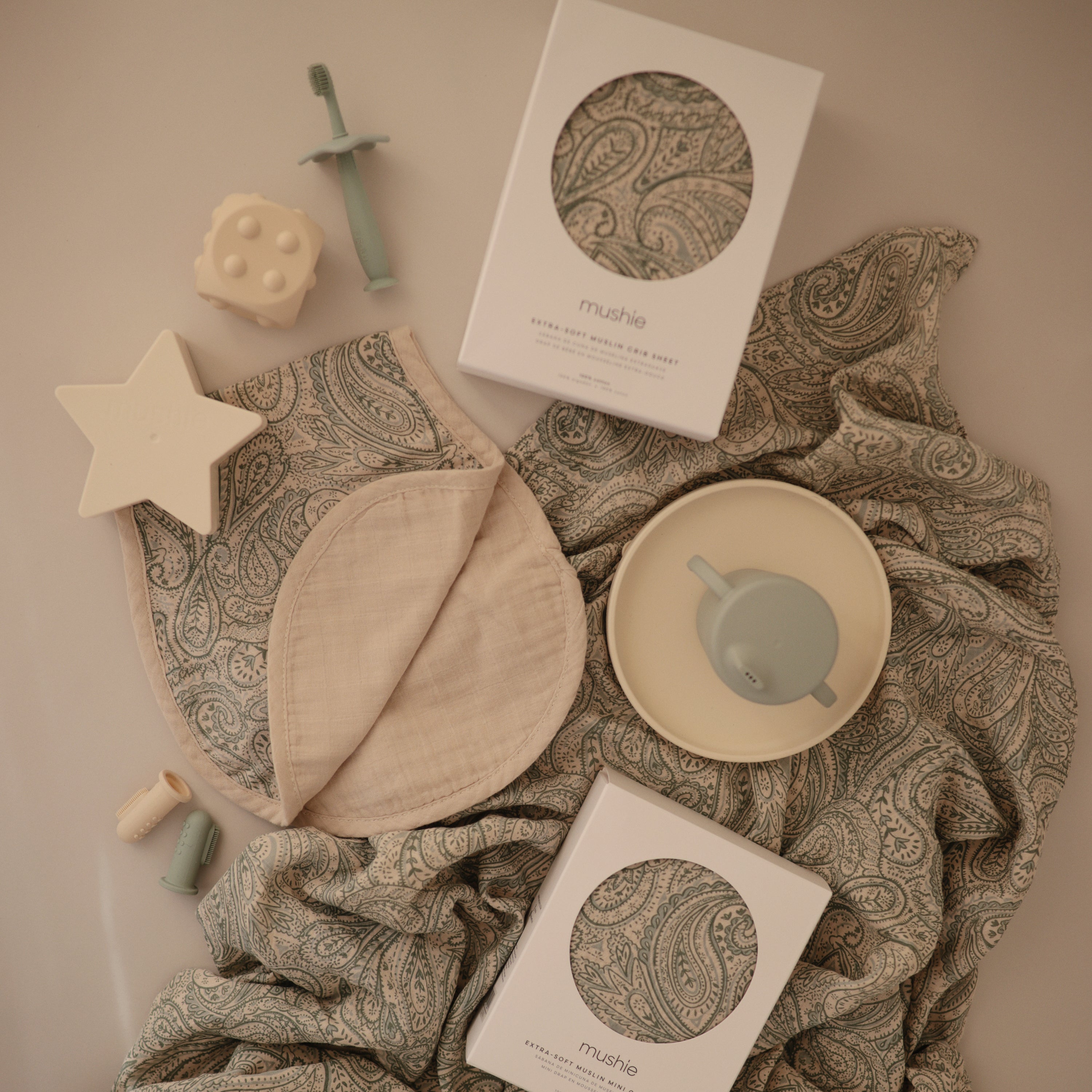 Organic Cotton Muslin Swaddle Blanket Swaddle Mushie