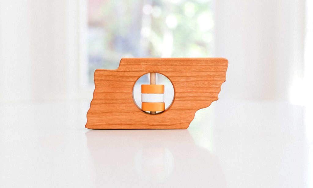 Tennessee State Wooden Rattle™ State Rattle Bannor Toys