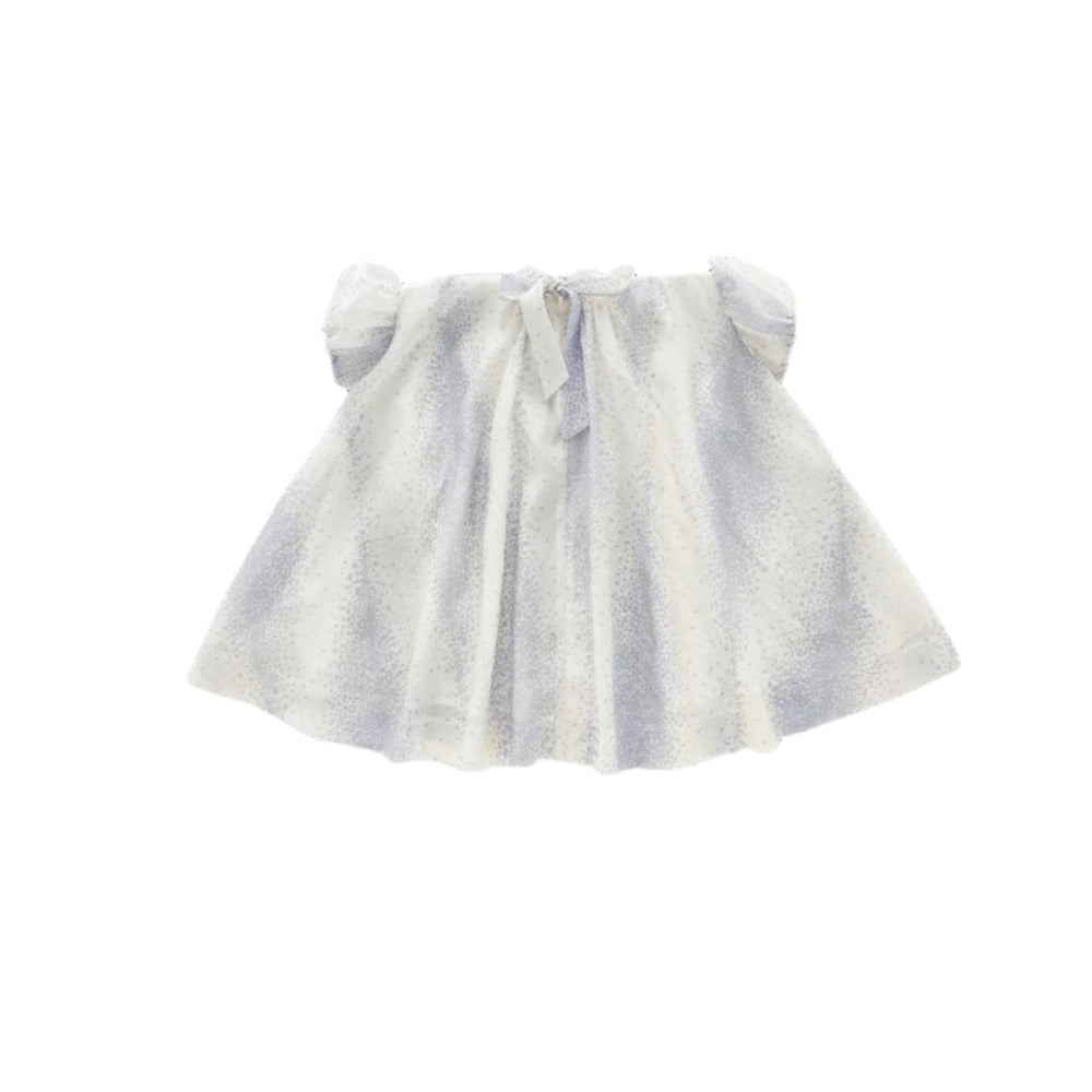 Tent Dress with Puff Sleeves - Cream