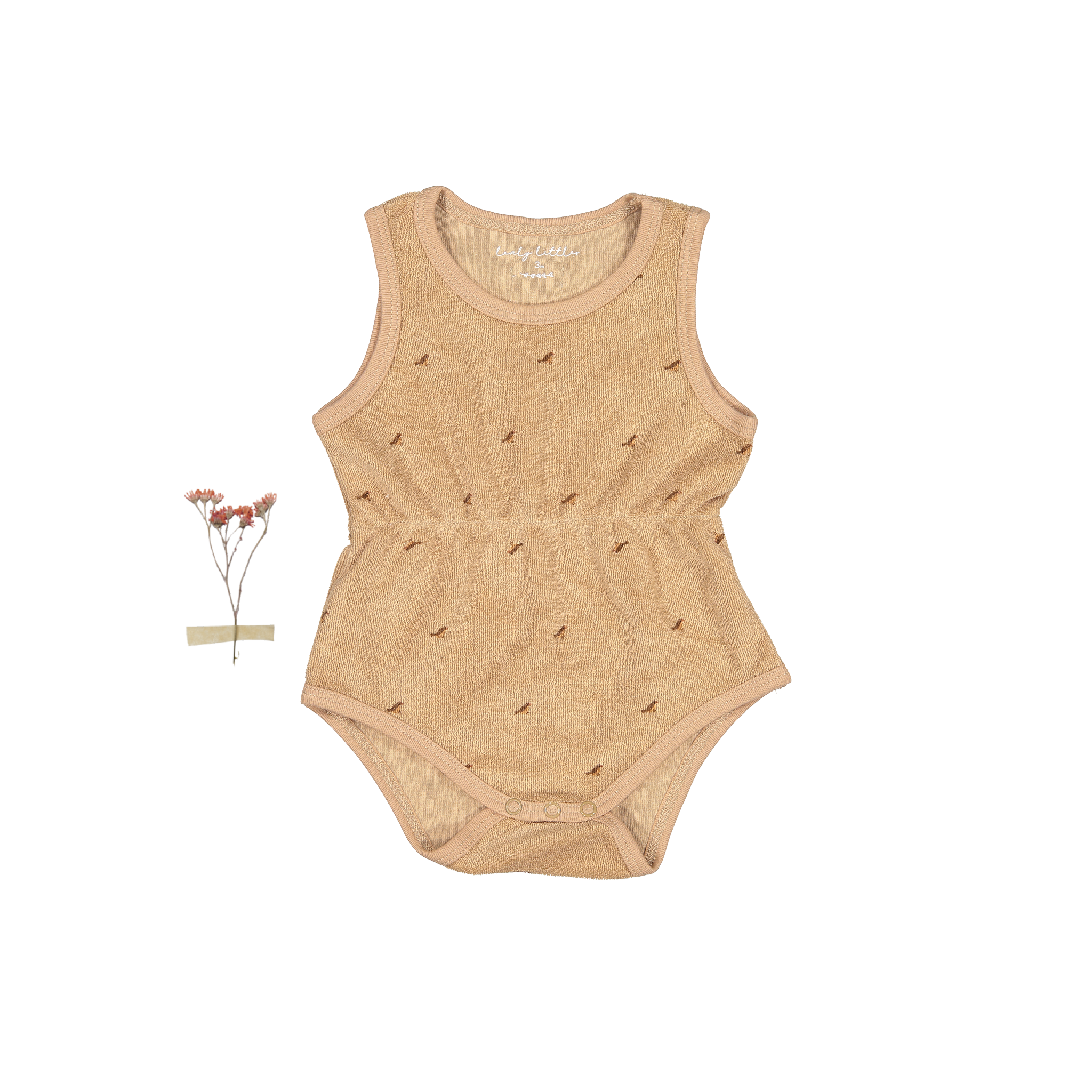 The Terry Romper - Birdsong Tank Onesie Lovely Littles