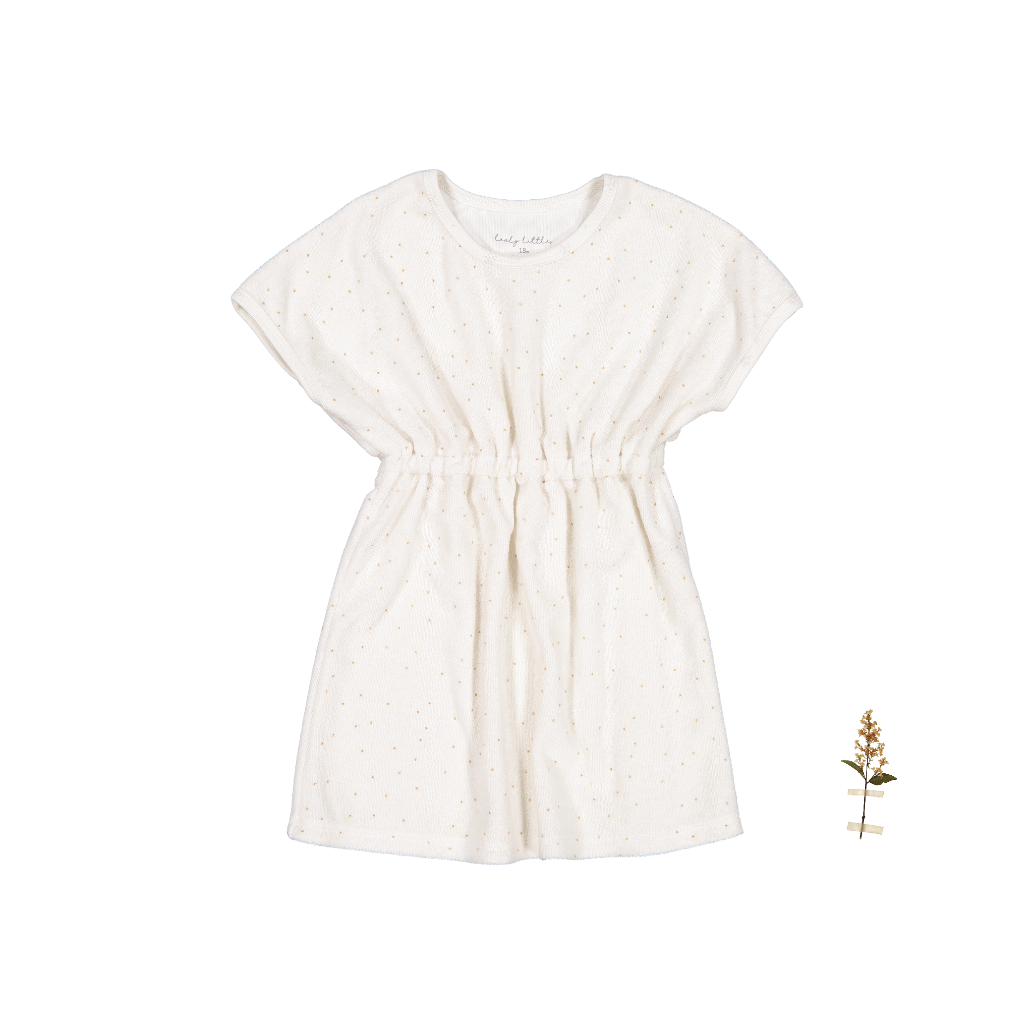 The Terry Dress - Pearl Dot Short Sleeve Dress Lovely Littles