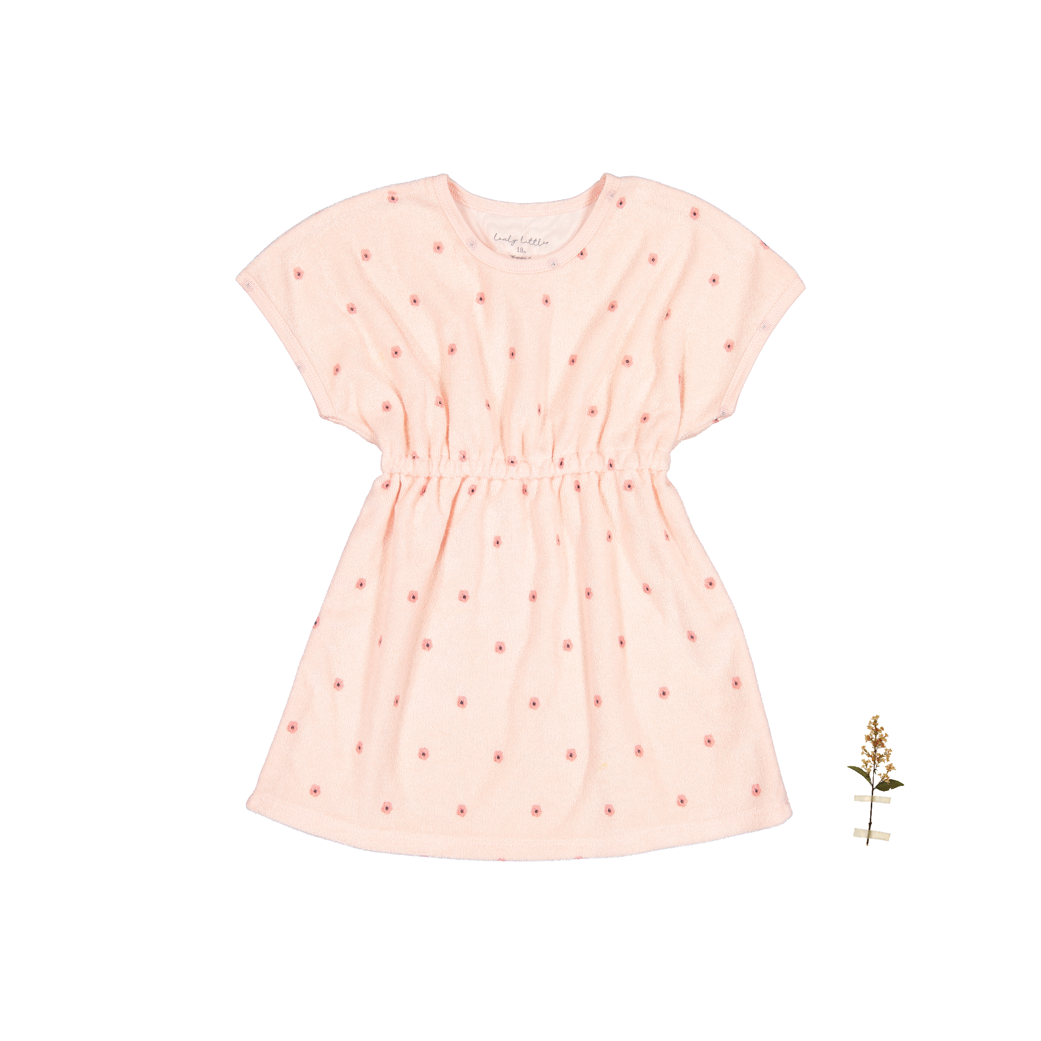 The Terry Dress - Rose Flower Short Sleeve Dress Lovely Littles