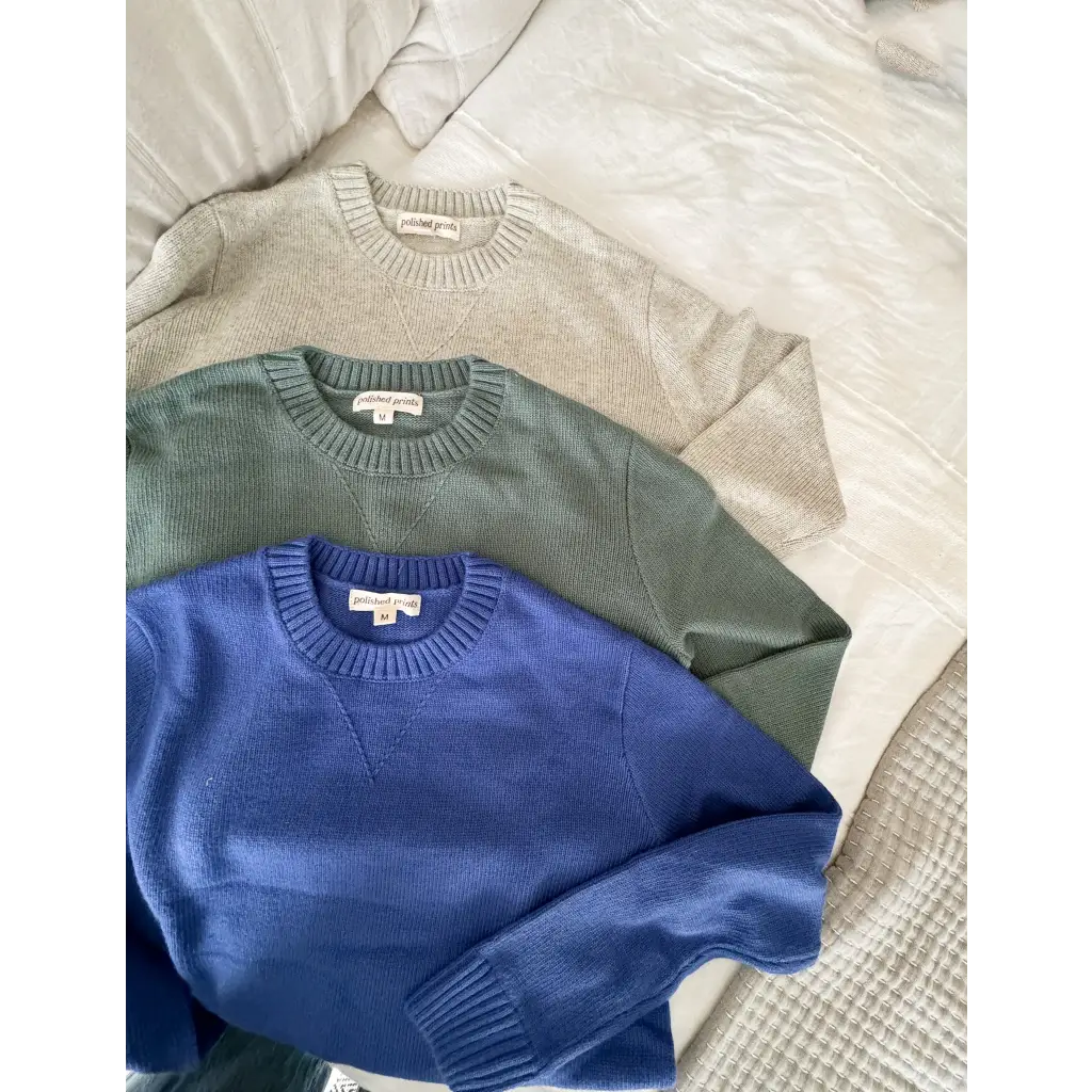 Margo Crew Neck Sweater in Royal Blue