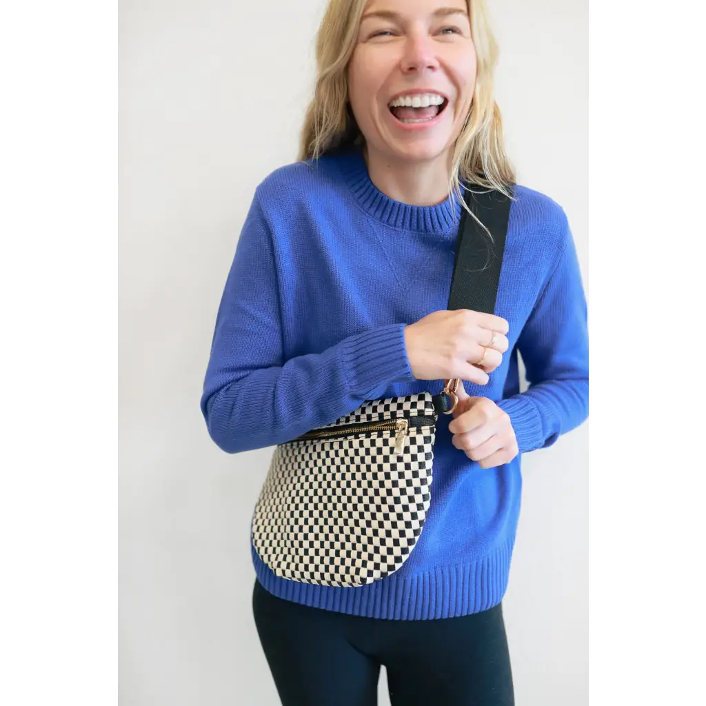 Margo Crew Neck Sweater in Royal Blue