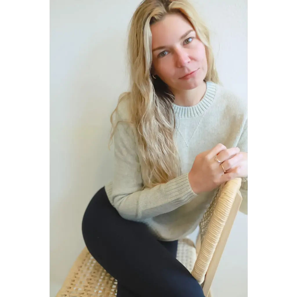 Margo Crew Neck Sweater in Gray