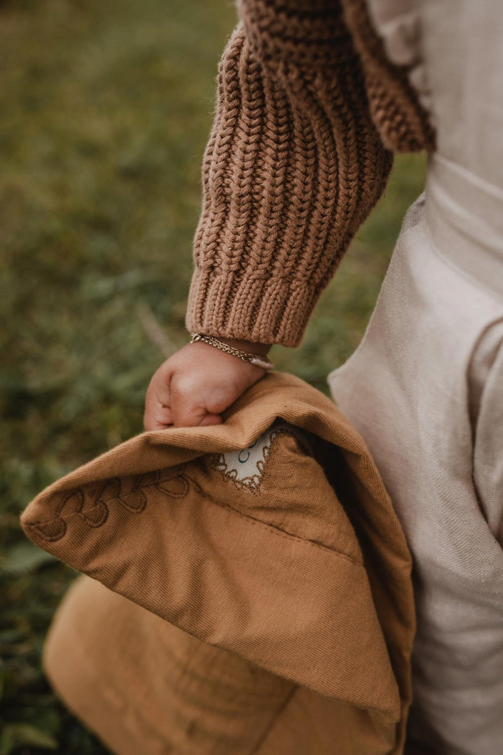 The Mini Cozy Lovey – Organic Baby Security Blanket Set - Gold
