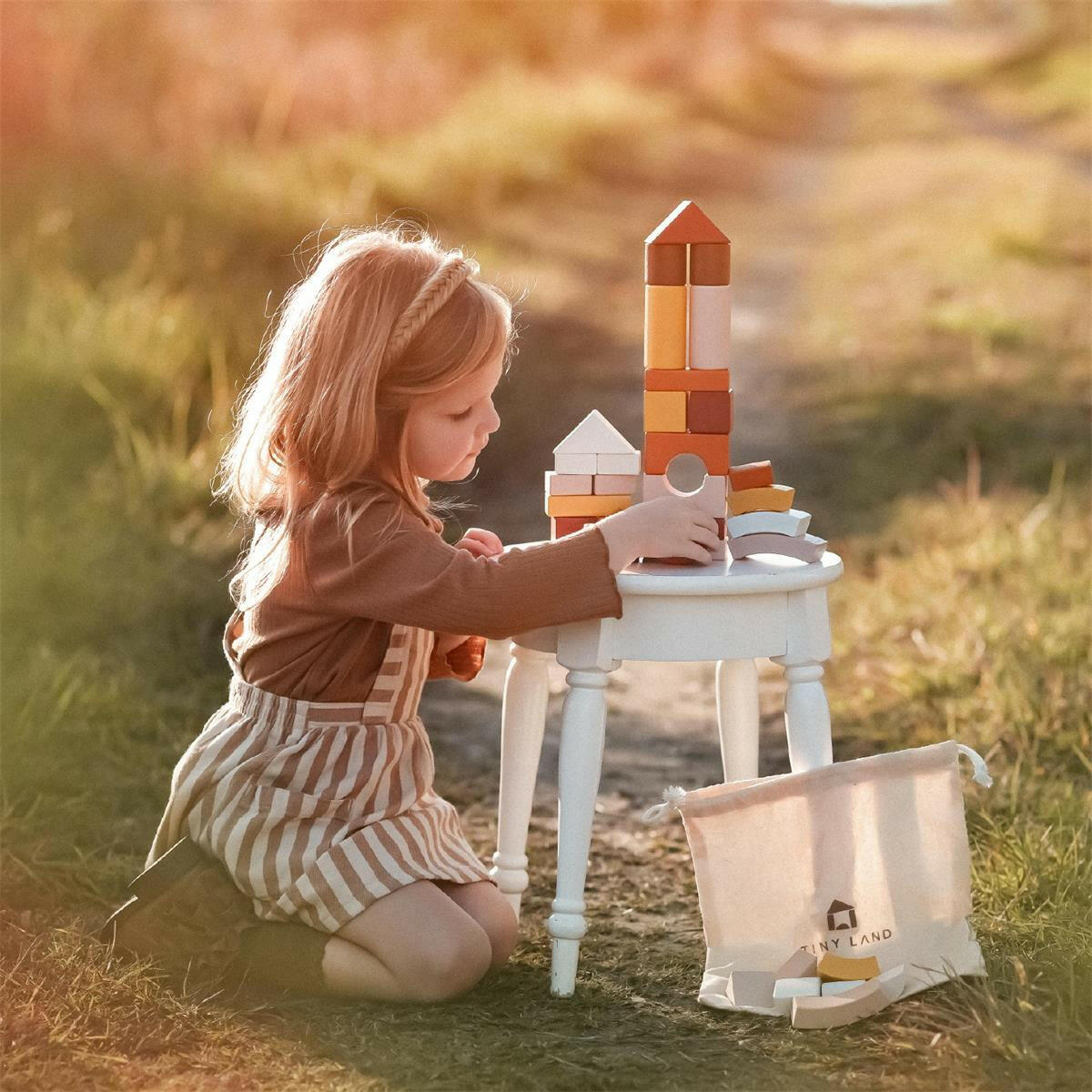 Tiny Land® Boho Mama best wooden blocks for kids wooden toys Tiny Land
