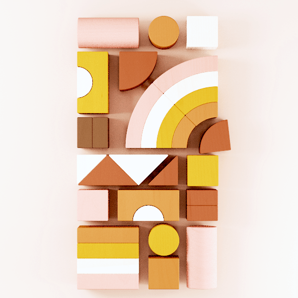 Tiny Land® Boho Mama best wooden blocks for kids wooden toys Tiny Land