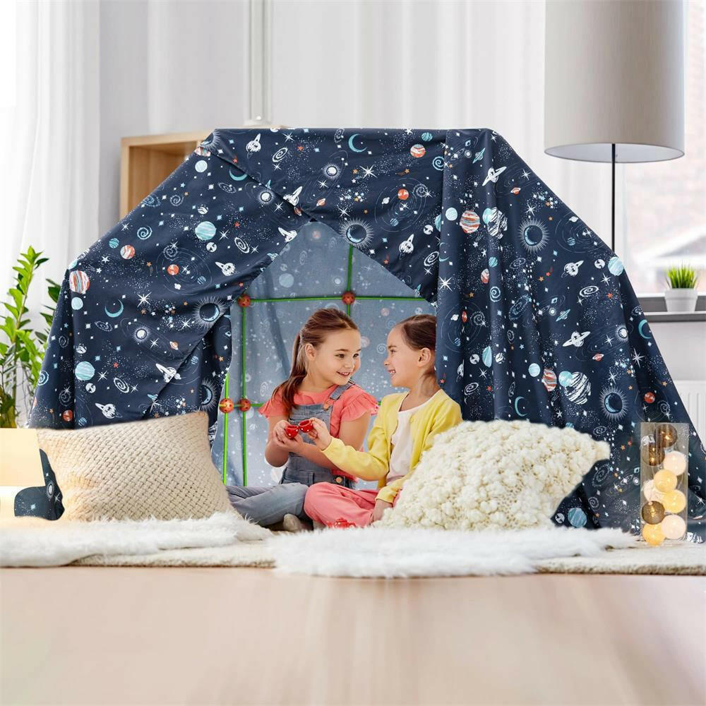 Tiny Land® Creative Fort Building Kit with 130 pcs Toy Tiny Land
