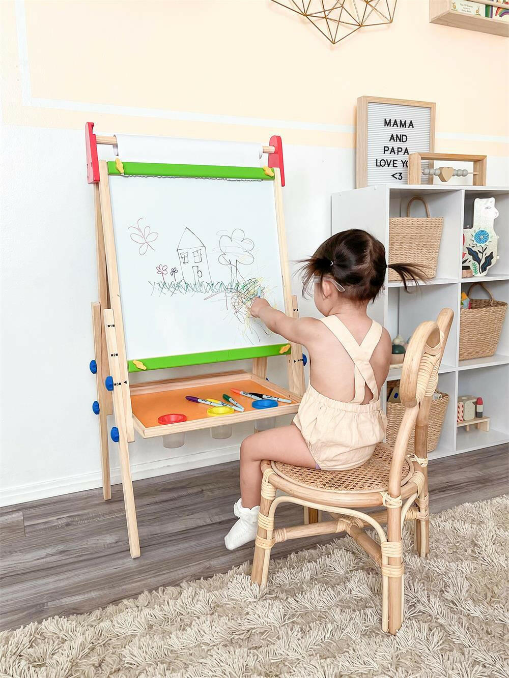 Tiny Land® Double-Sided Easel for Kids Toy Drawing Tablets Tiny Land