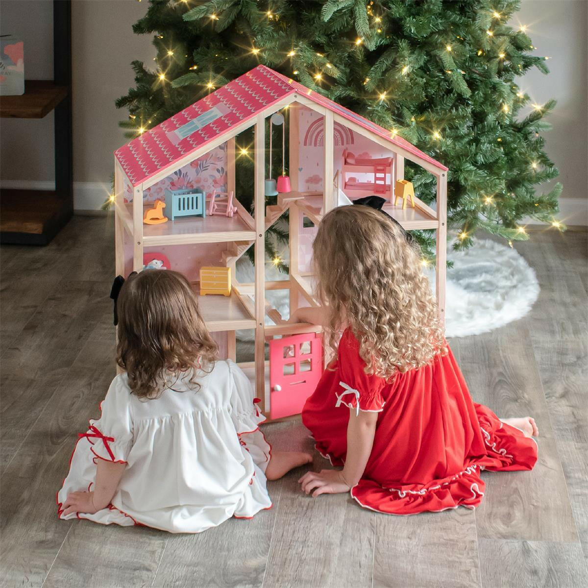 Tiny Land® Love Dollhouse with 30 Furniture Dollhouse Tiny Land