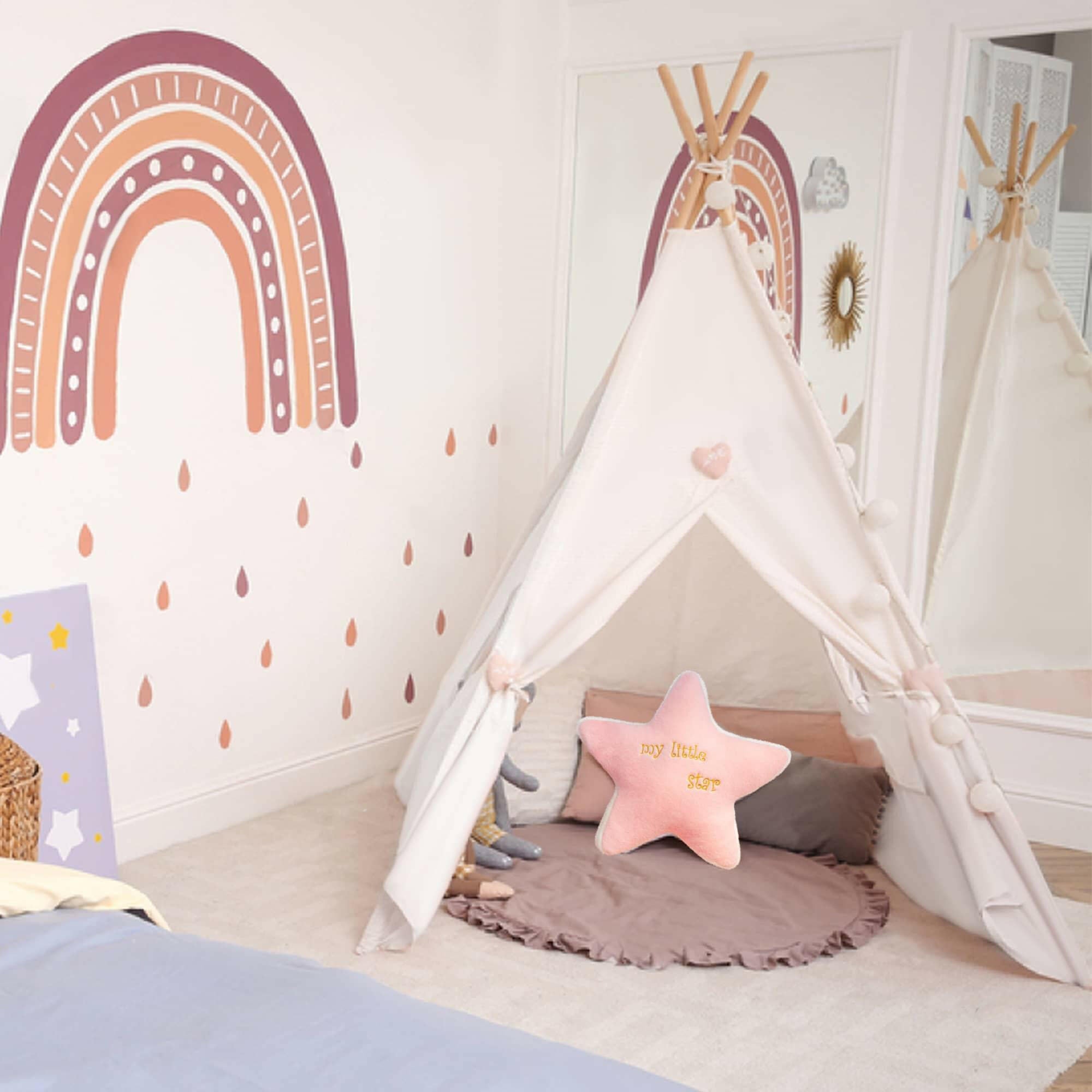 Tiny Land® Pink Star Pillow Pillows Tiny Land