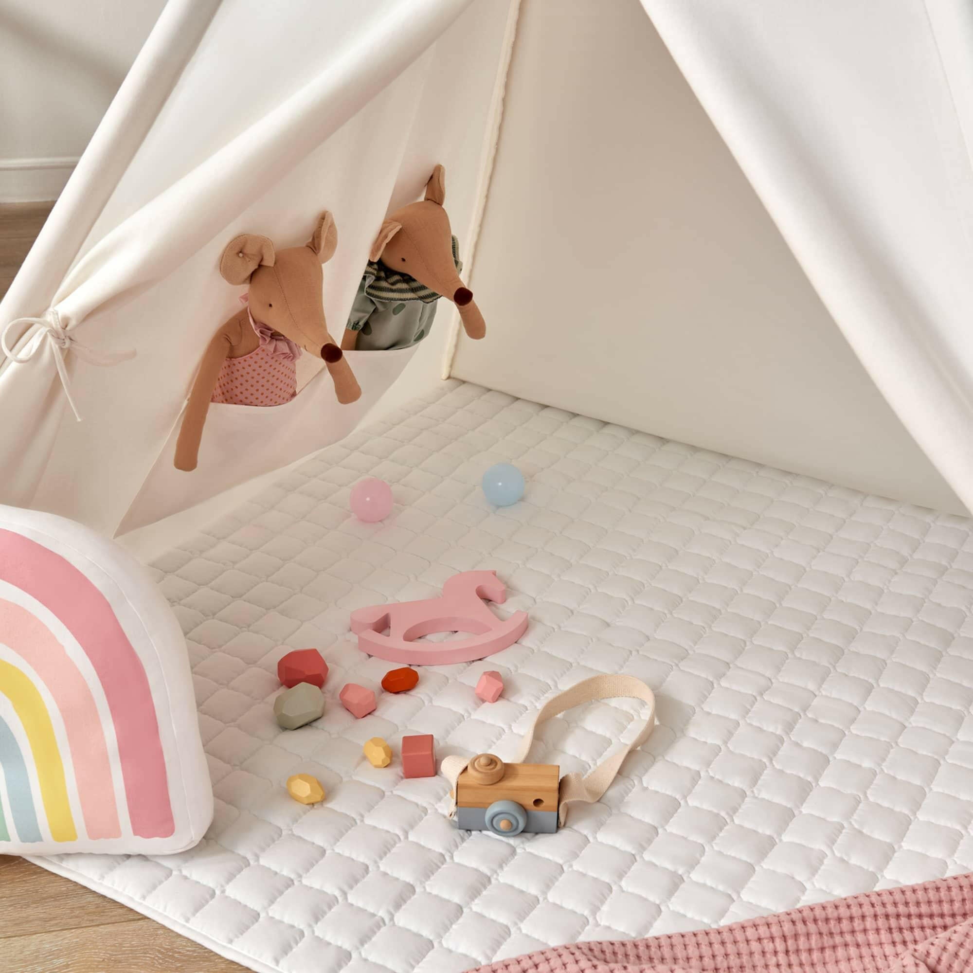 Tiny Land® Teepee for Kids with Mat Tent Tiny Land
