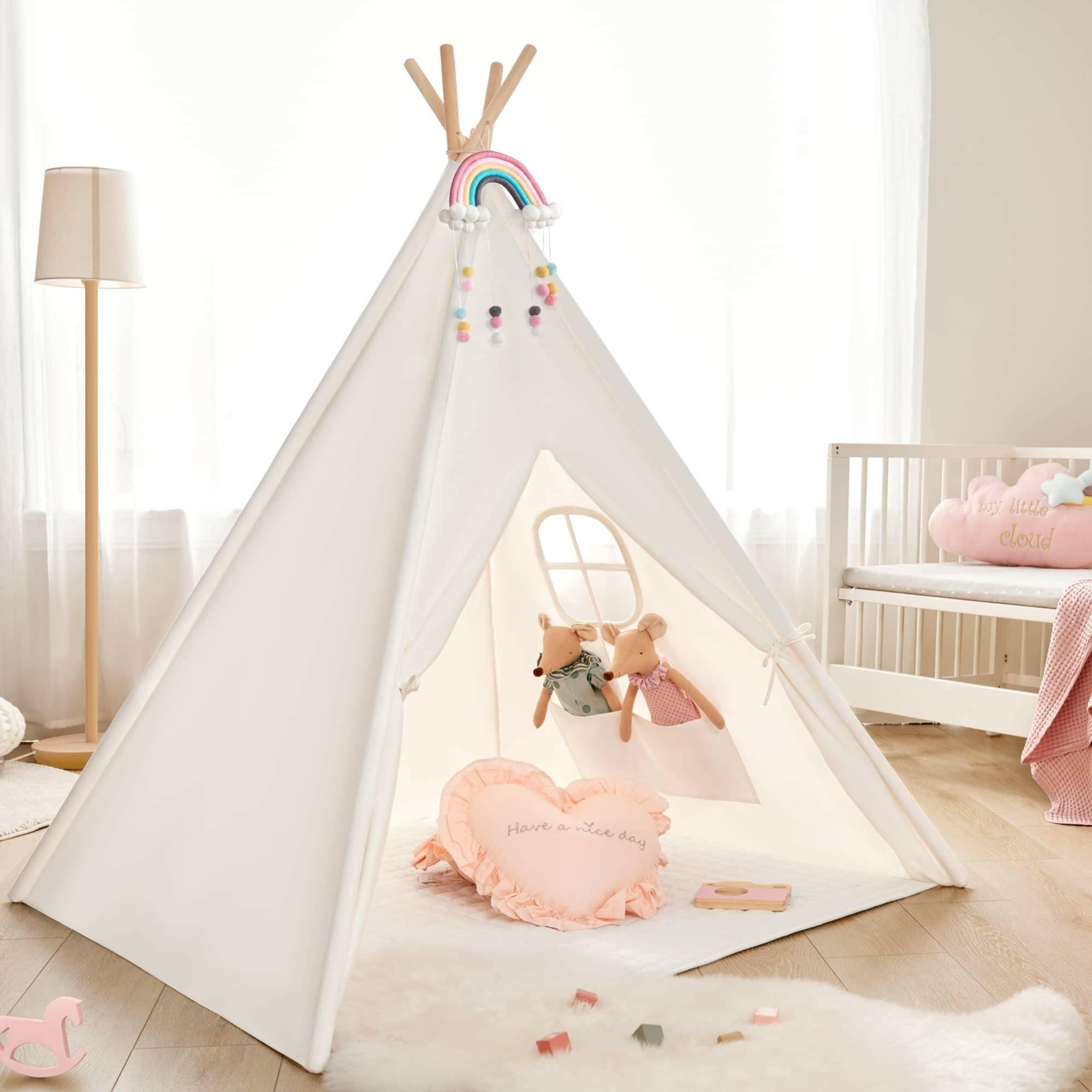 Tiny Land® Teepee for Kids with Mat Tent Tiny Land