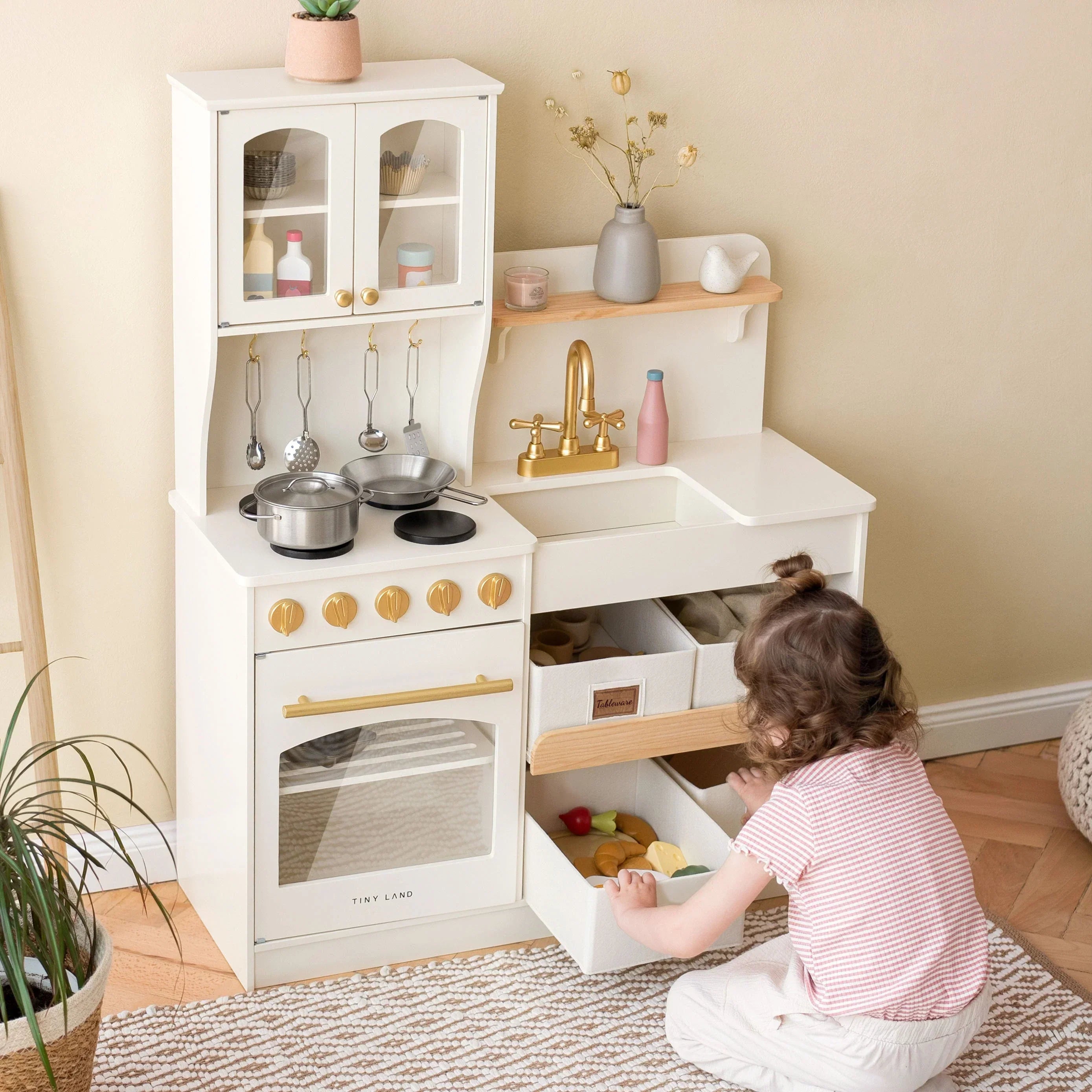Tiny Land® Trendy Play Kitchen - Montessori Organizer's Paradise Toy Tiny Land