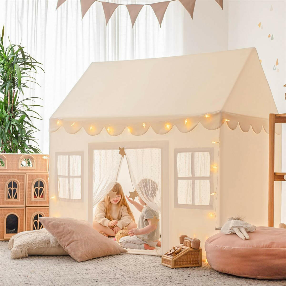 Tiny Land® Natural Cream Playhouse Play Tents & Tunnels Tiny Land