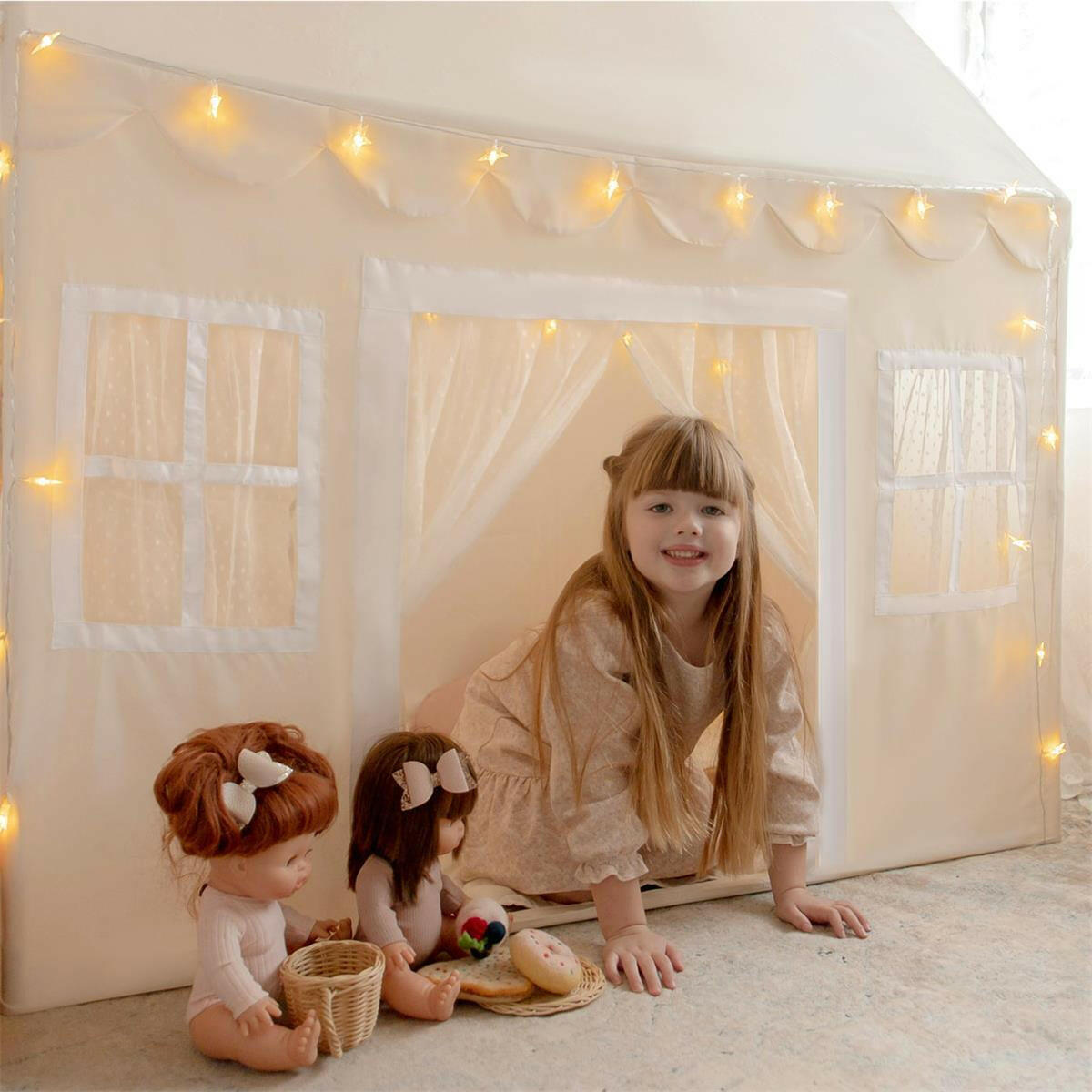 Tiny Land® Natural Cream Playhouse Play Tents & Tunnels Tiny Land