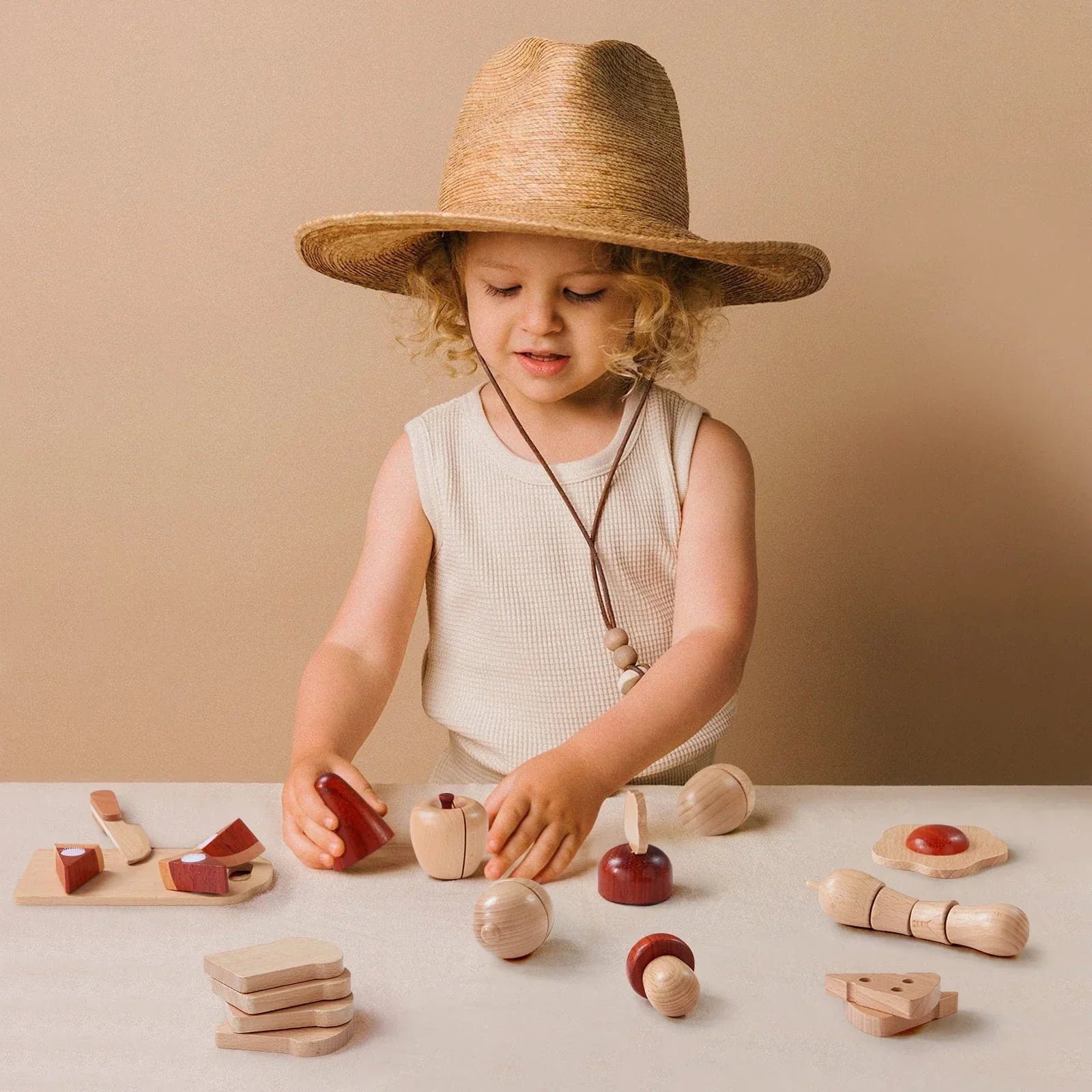 Tiny Land® Wooden Cut and Play Food Toys Toy Cookware Tiny Land