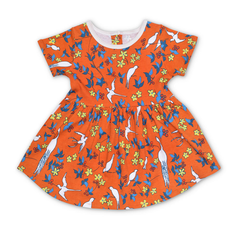 Lala Curio Dress - Enchanted Leaves Orange