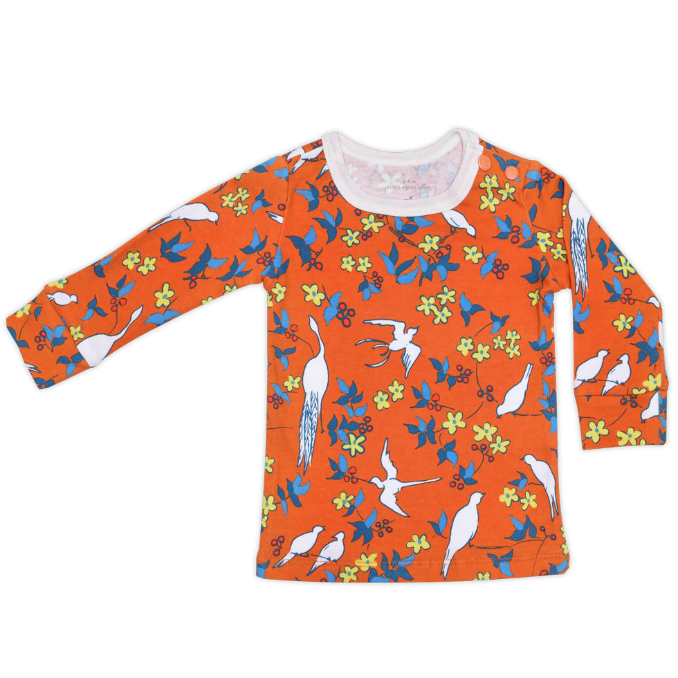 Lala Curio Long Sleeve Shirt - Enchanted Leaves Orange