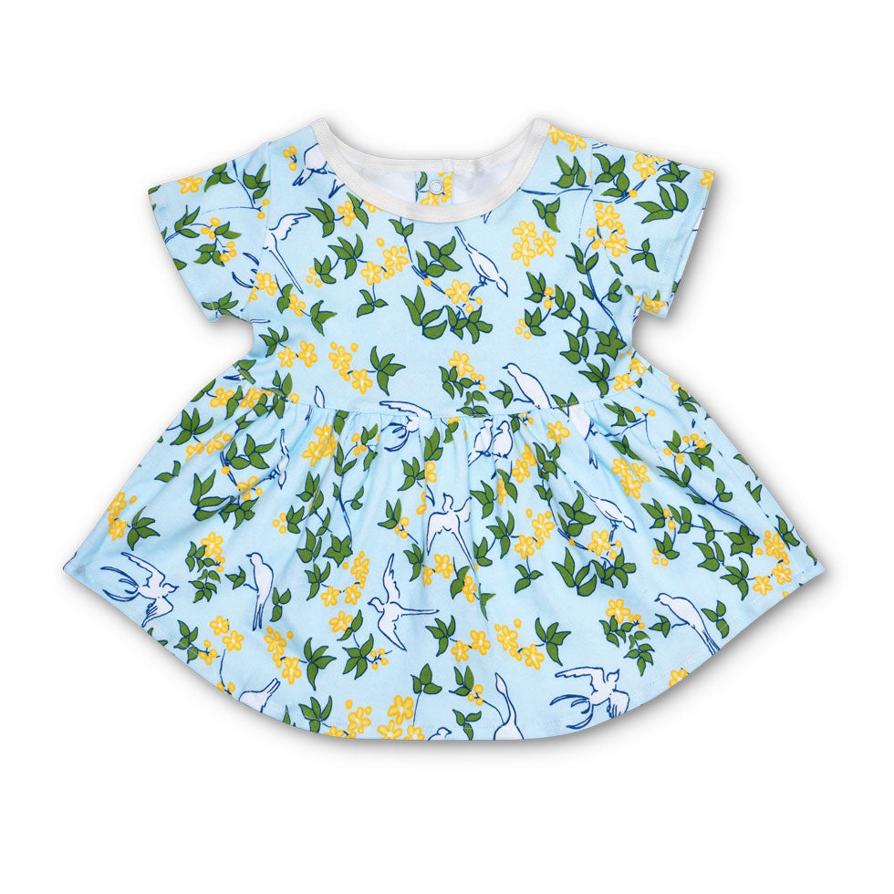 Lala Curio Dress - Enchanted Leaves Blue