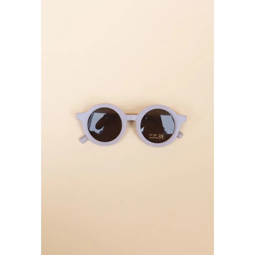 Round Retro Sunglasses for Kids | Light Pink
