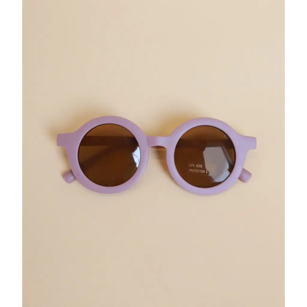 Round Retro Sunglasses for Kids | Light Pink
