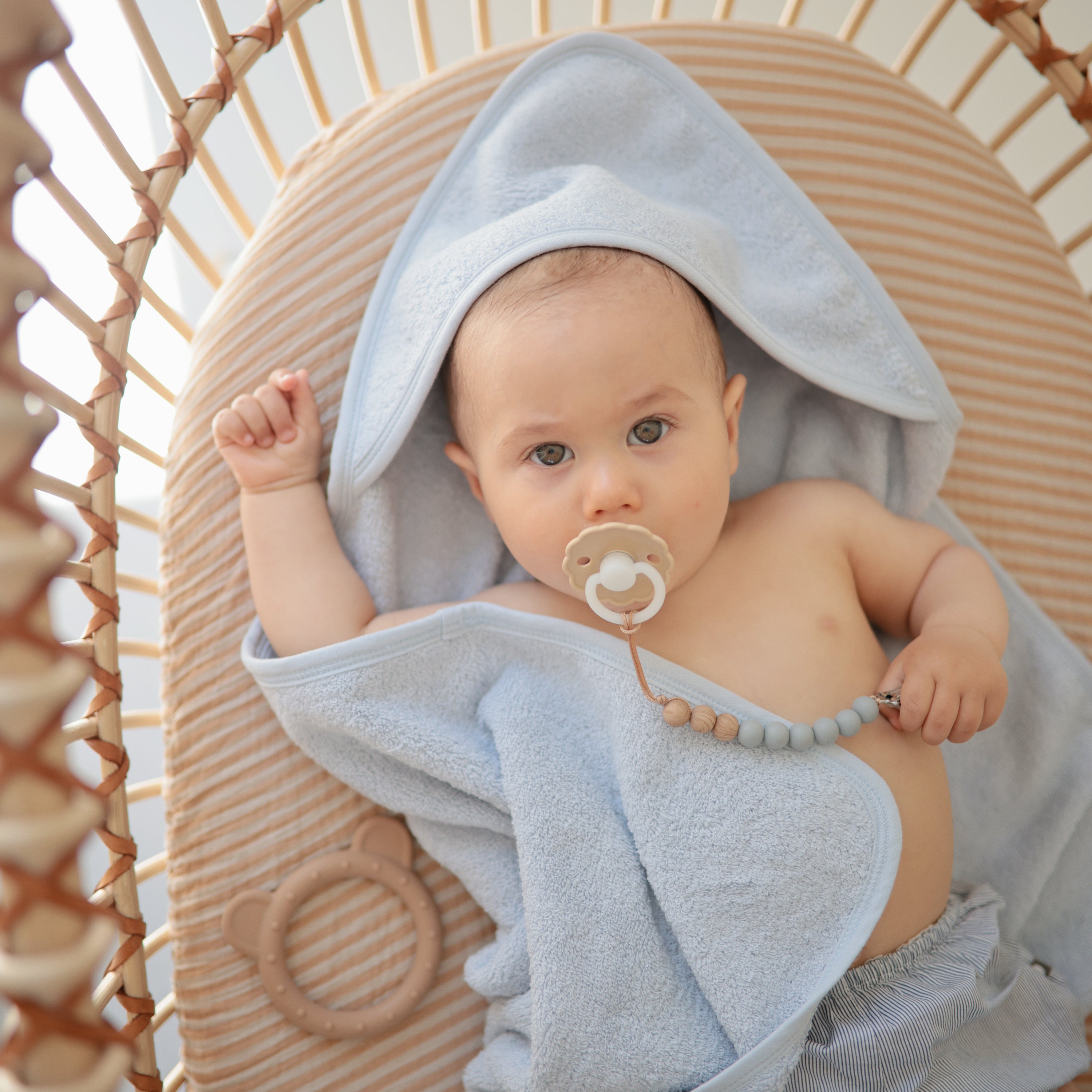 Organic Cotton Baby Hooded Towel Hooded Towel Mushie