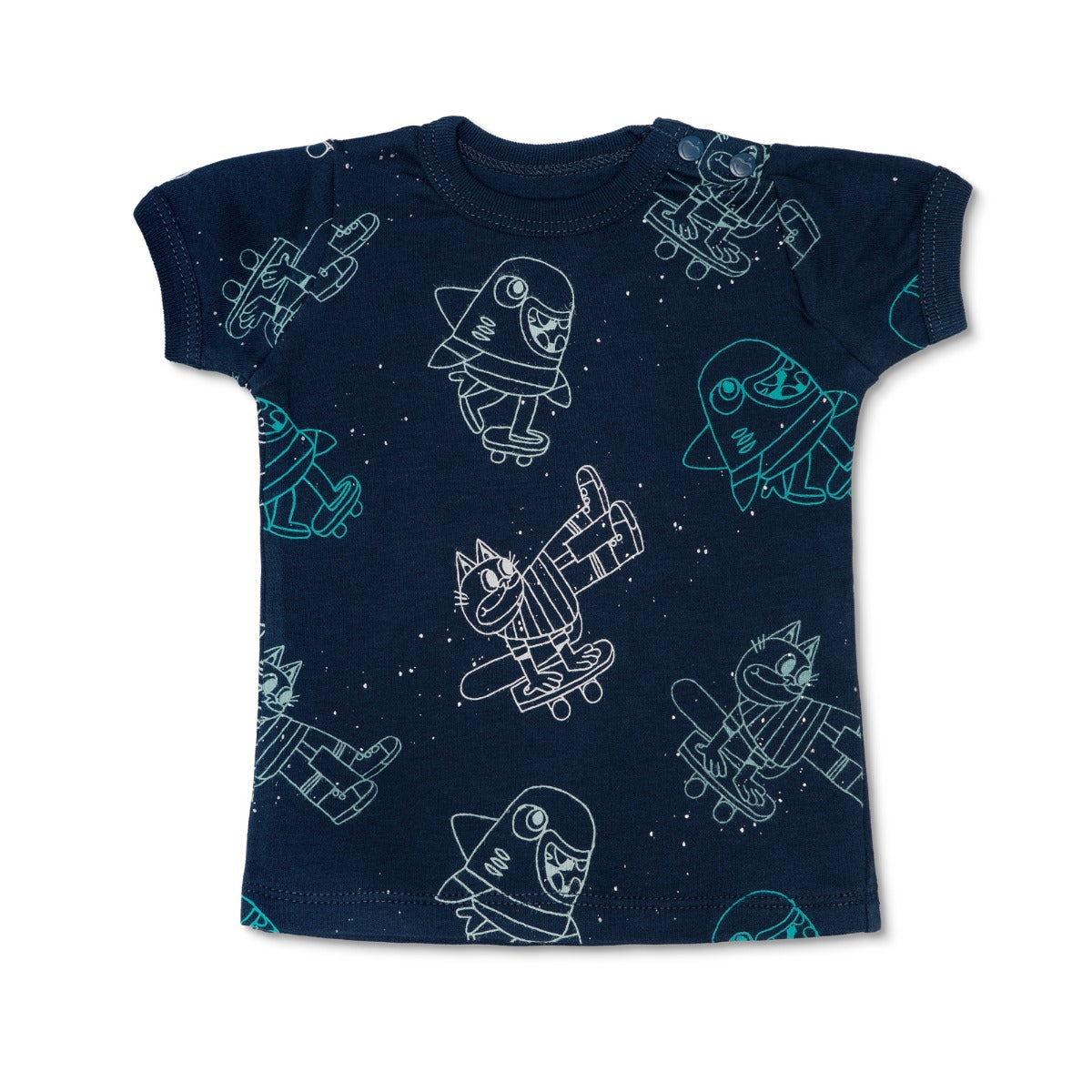 KEFE Short Sleeve Shirt - Skater Cats