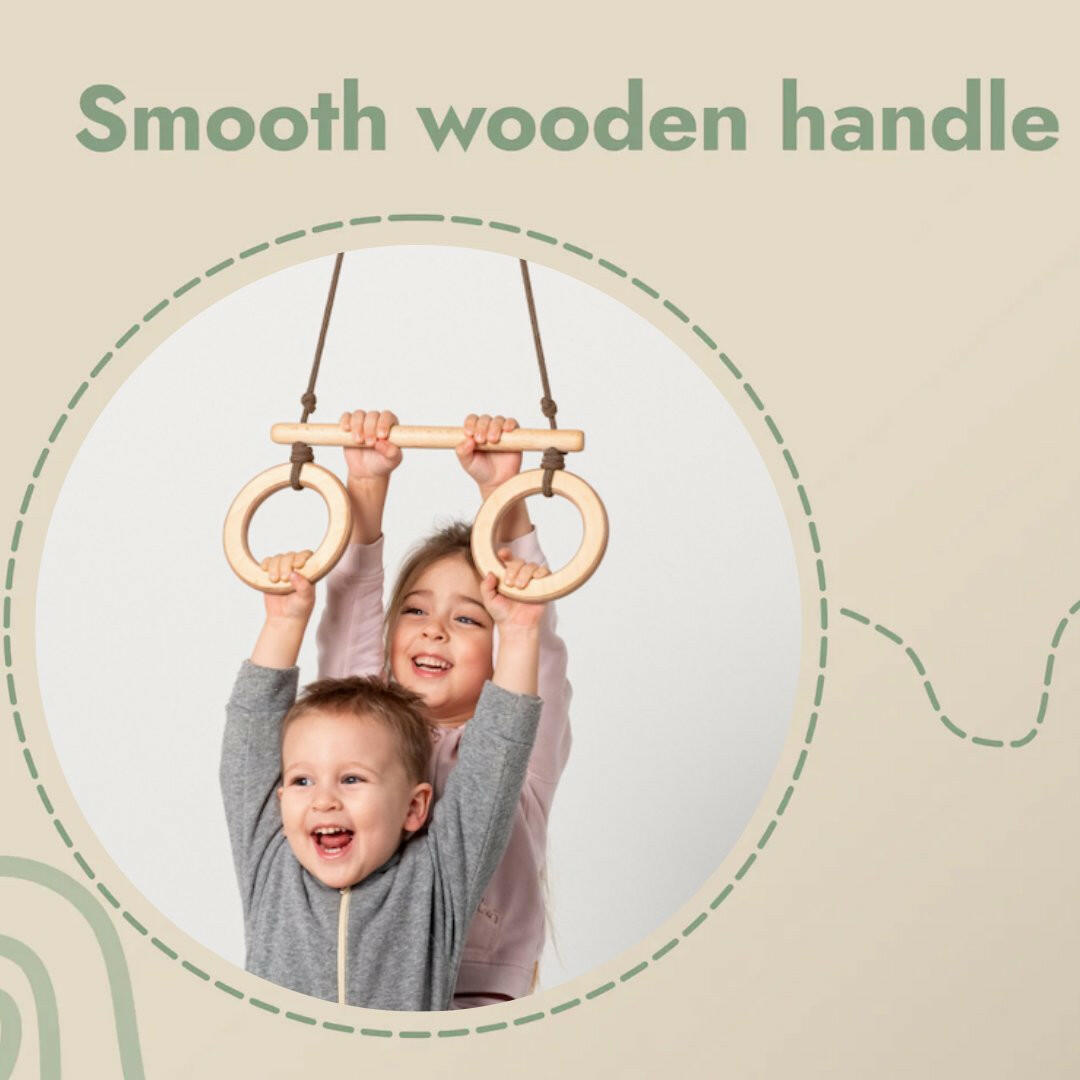 Trapeze swing bar with rings Single Swing Goodevas