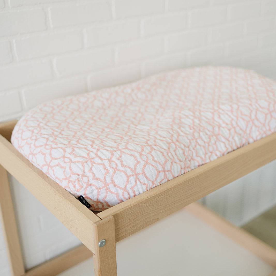 Trellis Classic Muslin Changing Pad Cover Changing Pad Cover Bebe au Lait