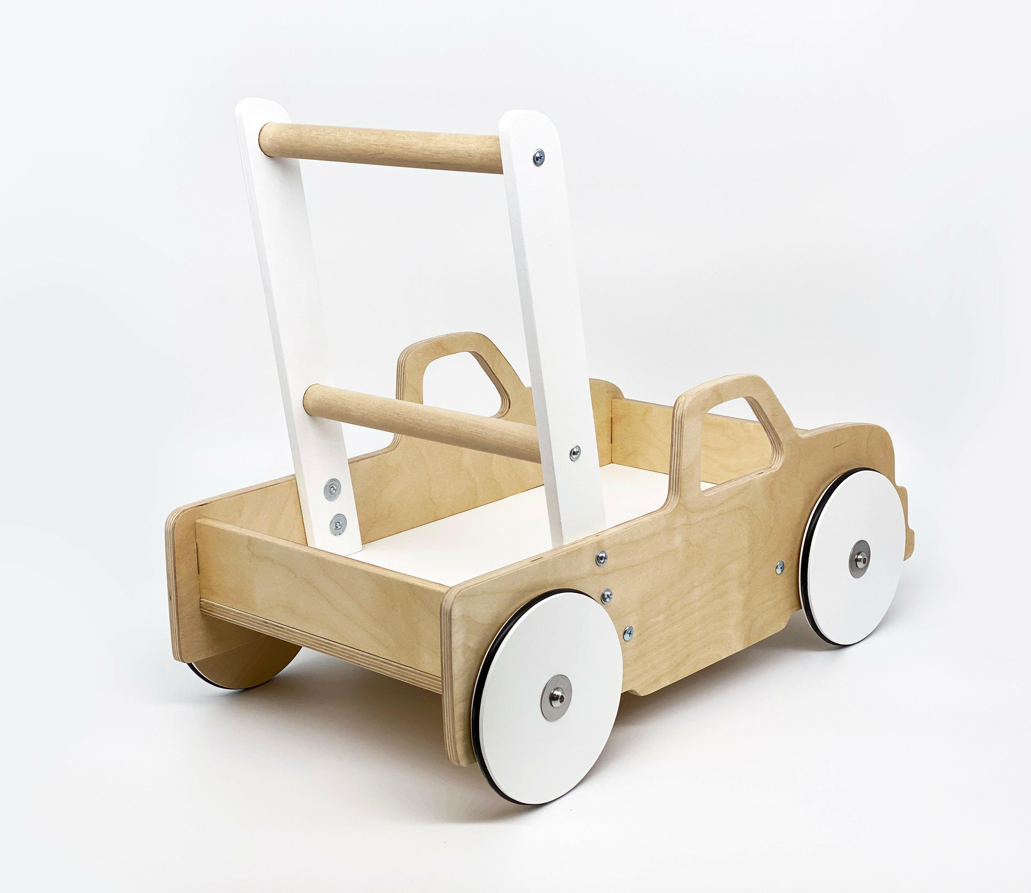 Luma Buggy: Natural Birch Truck Handcrafted Baby Wooden Push Walker Cart Push Walker Luma Goods Co.