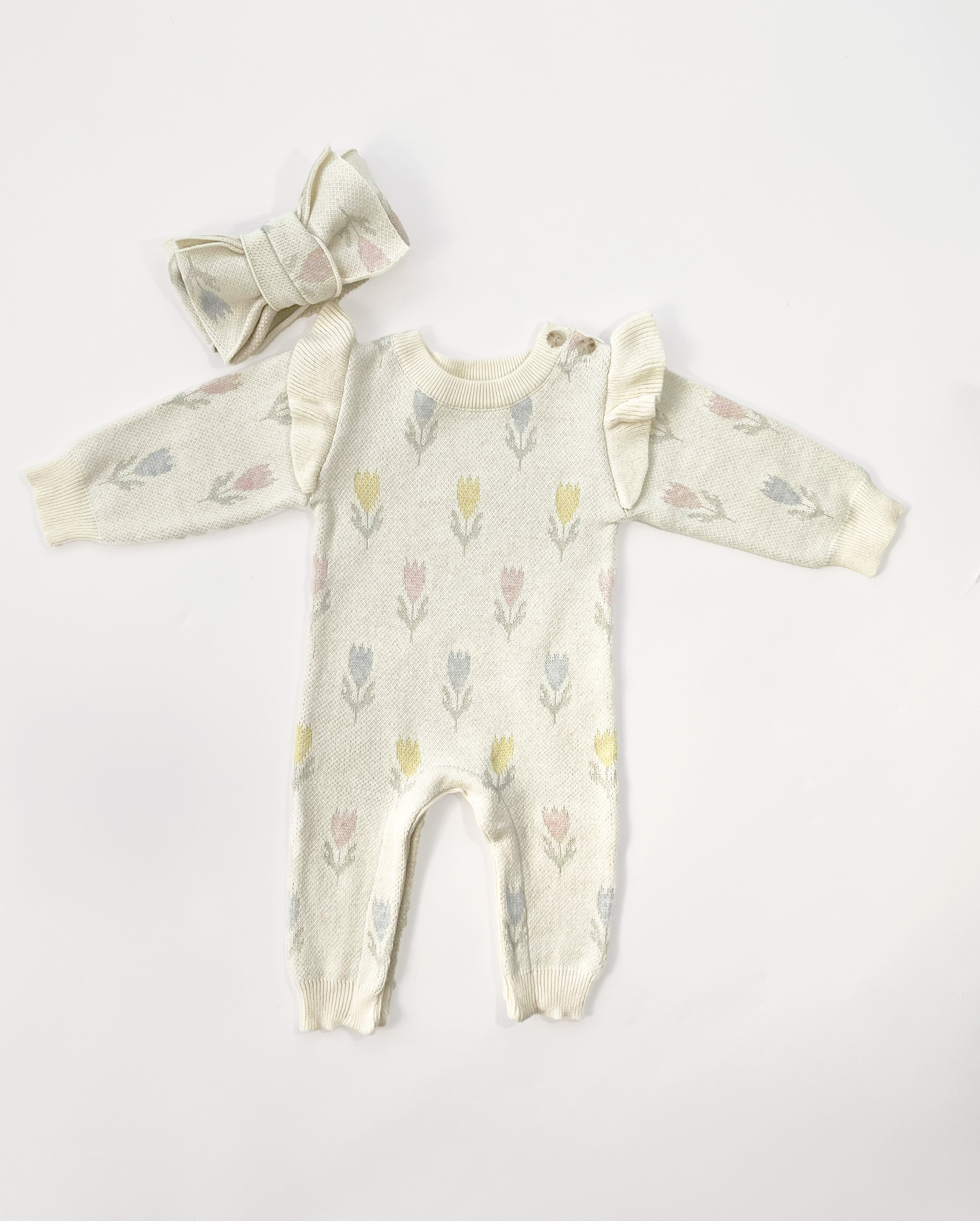 Luna + Luca Tulip Jacquard Jumpsuit
