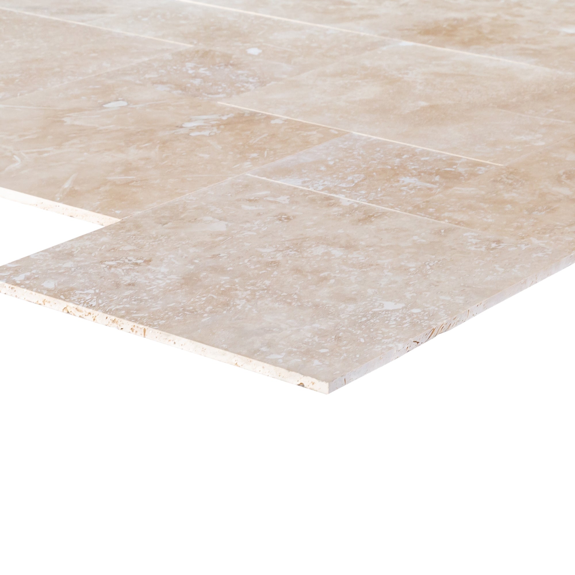 Tuscany Beige Travertine Tiles 4 sized Pattern Honed and Filled - Belair Collection
