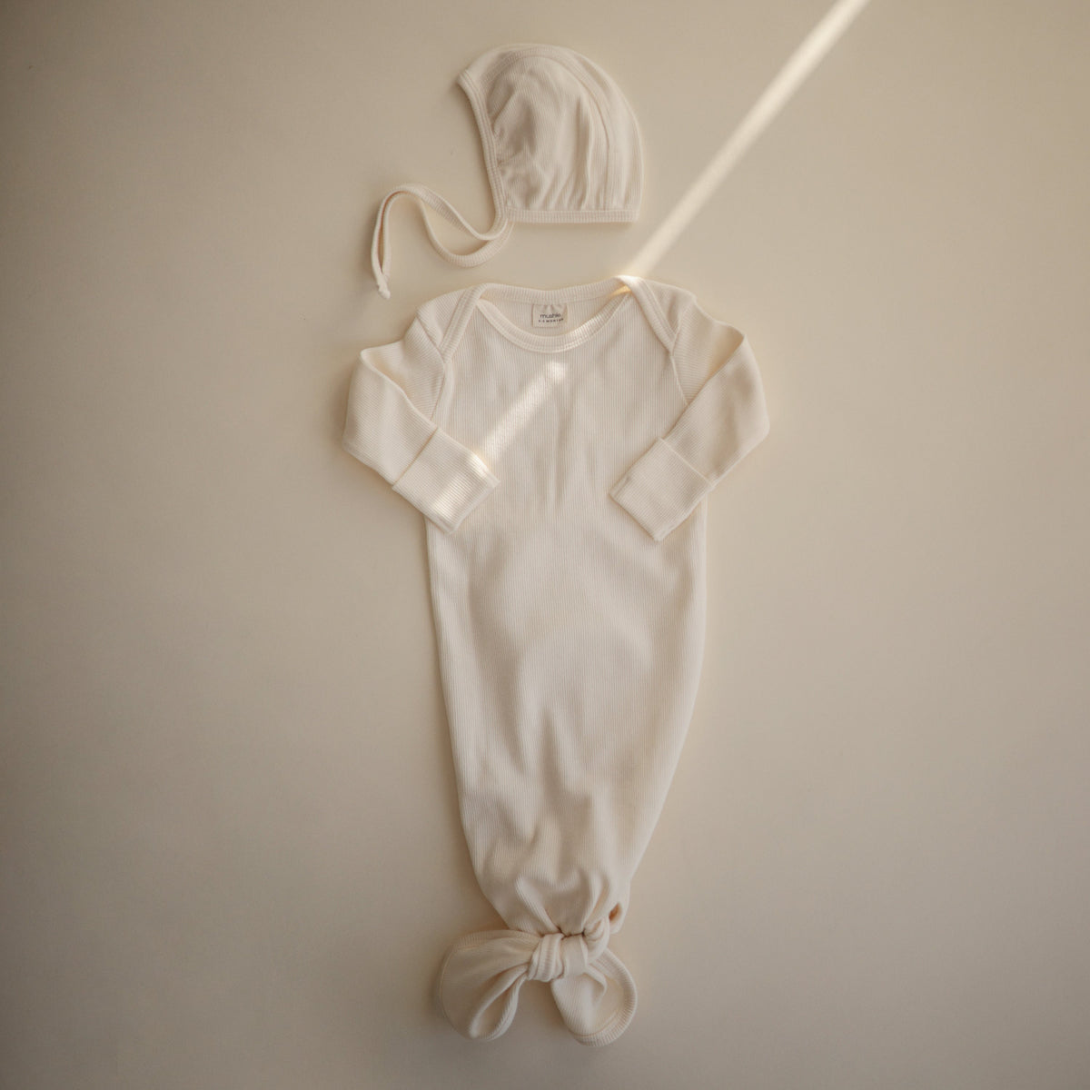 Ribbed Knotted Baby Gown