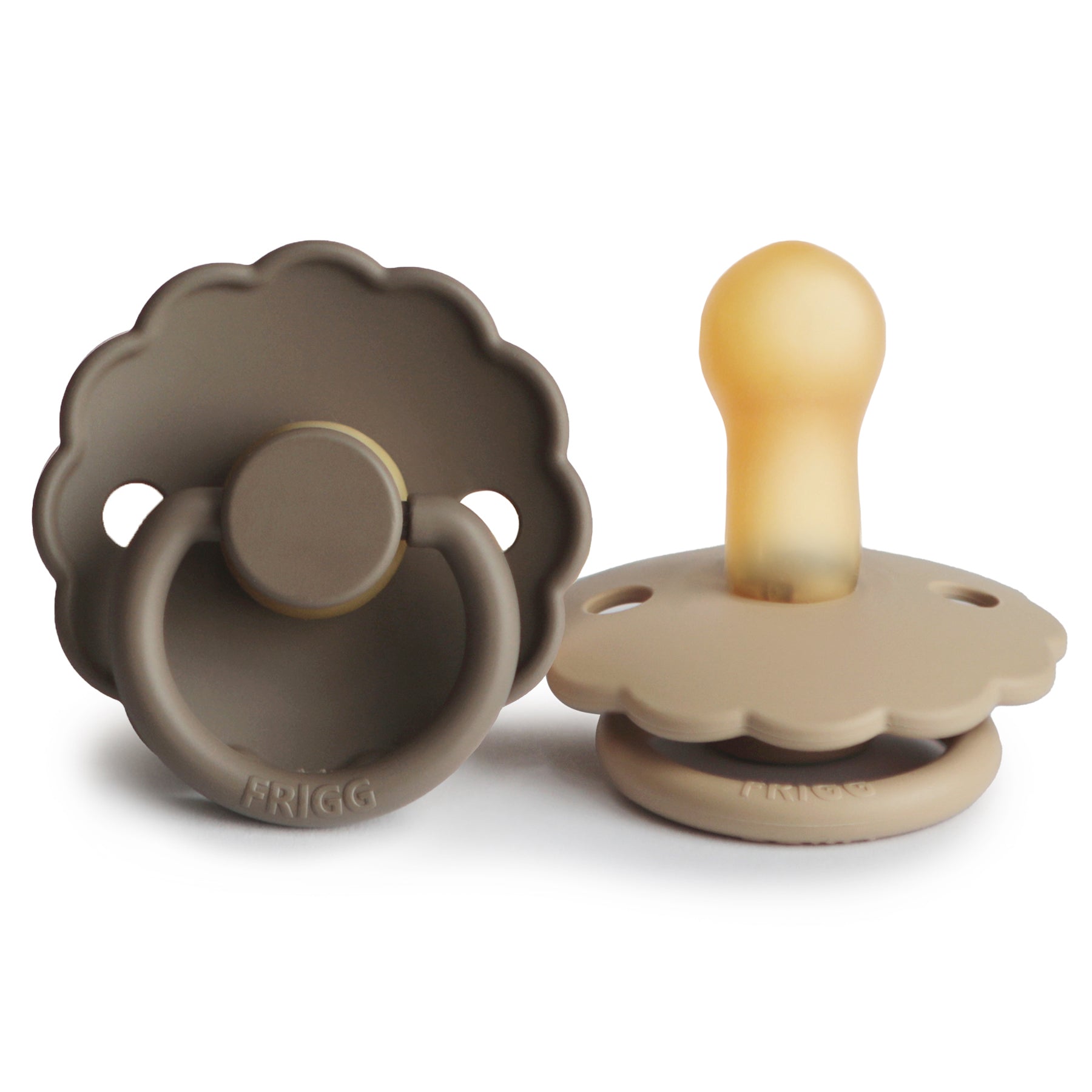 FRIGG Daisy Natural Rubber Pacifier 2-Pack FRIGG PACIFIERS Mushie Croissant/Portobello 6-18 months