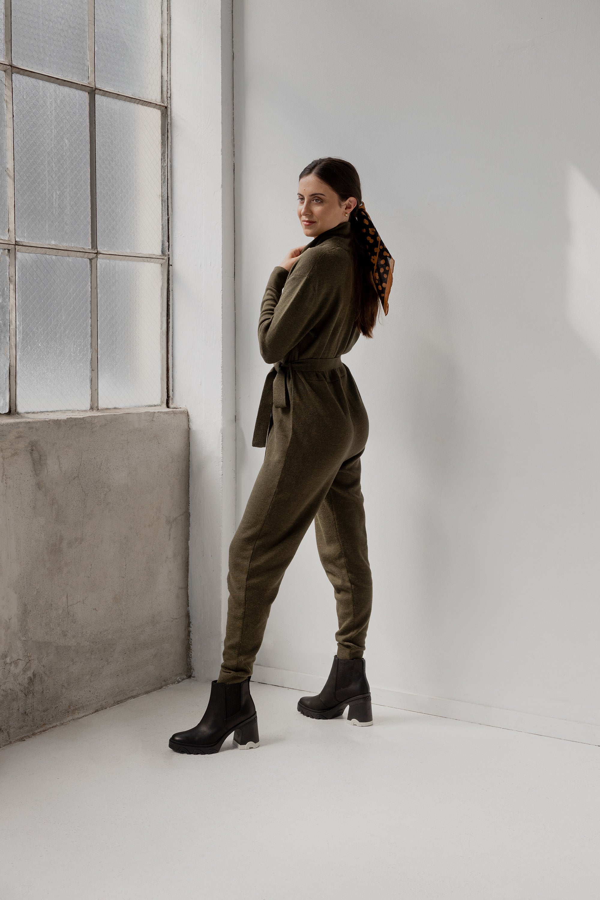 Wrap Neck Jumpsuit - Hunter