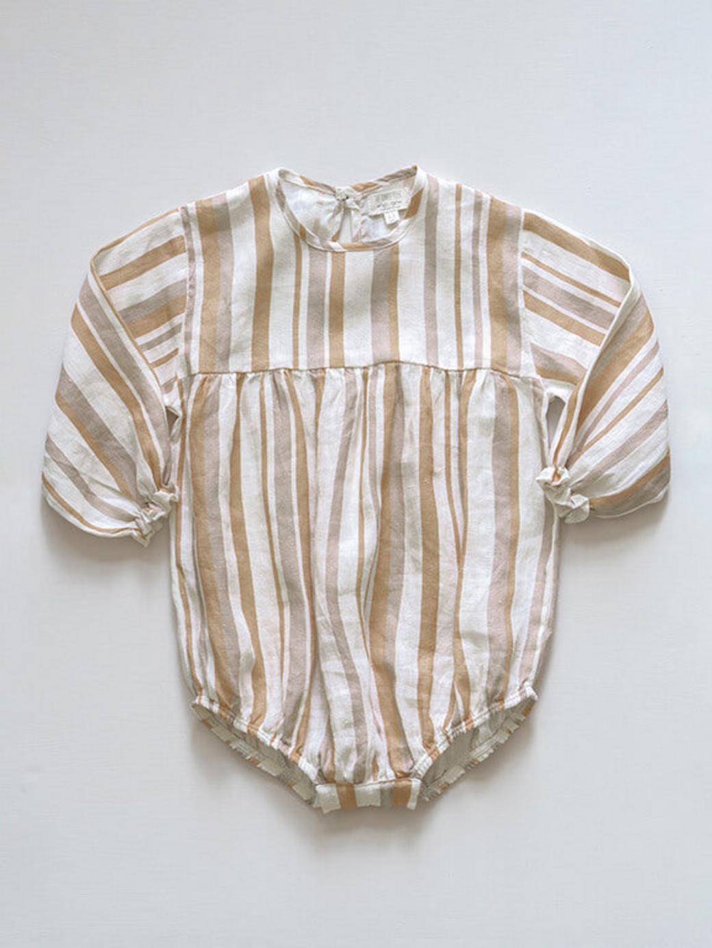 The Brook Romper - Desert stripe