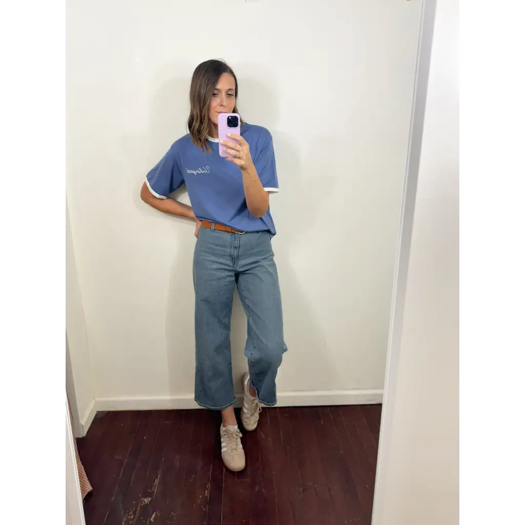 Unhinged Ringer Tee in Slightly-Oversized Womens Cut