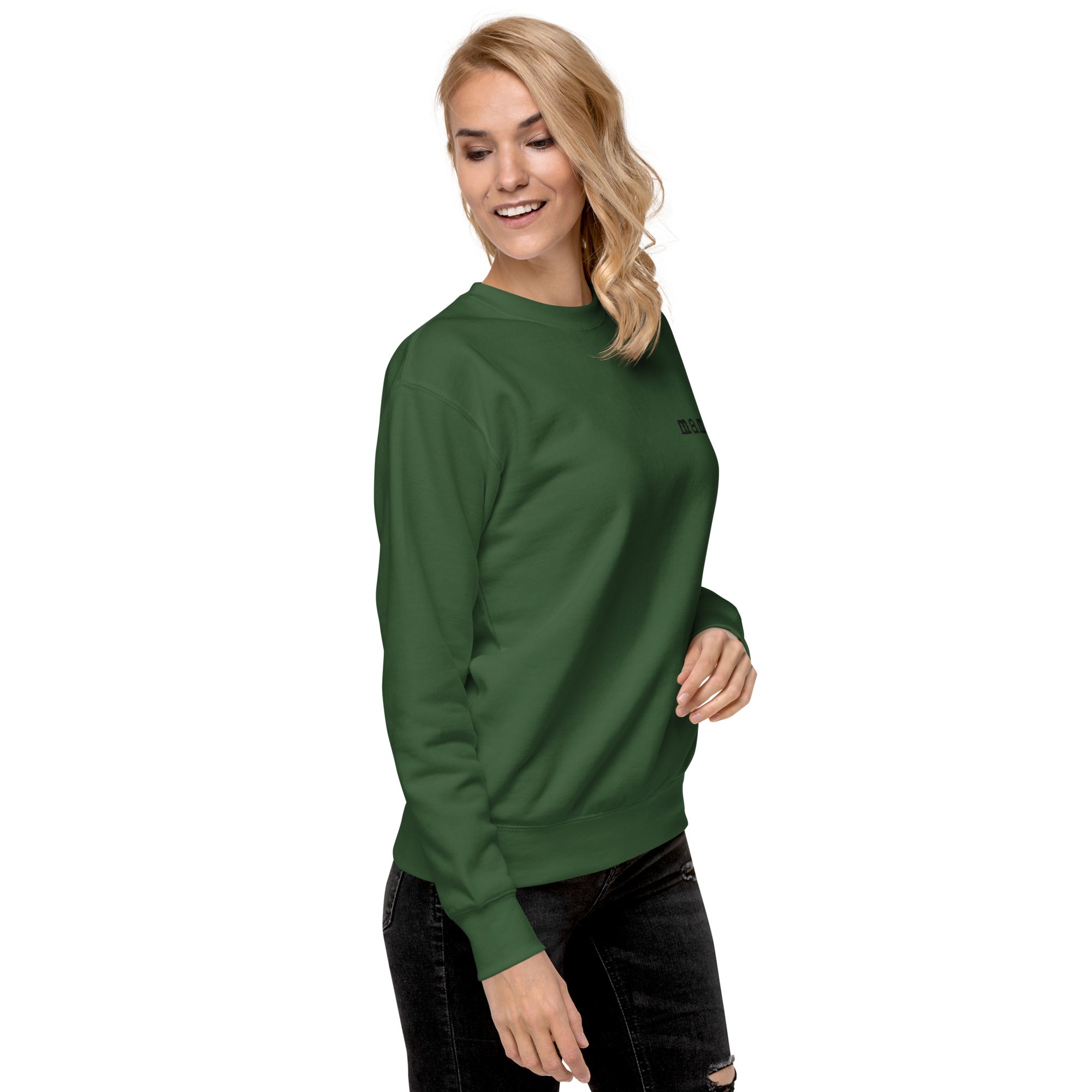Mama. Embroidered | Premium Adult Sweatshirt