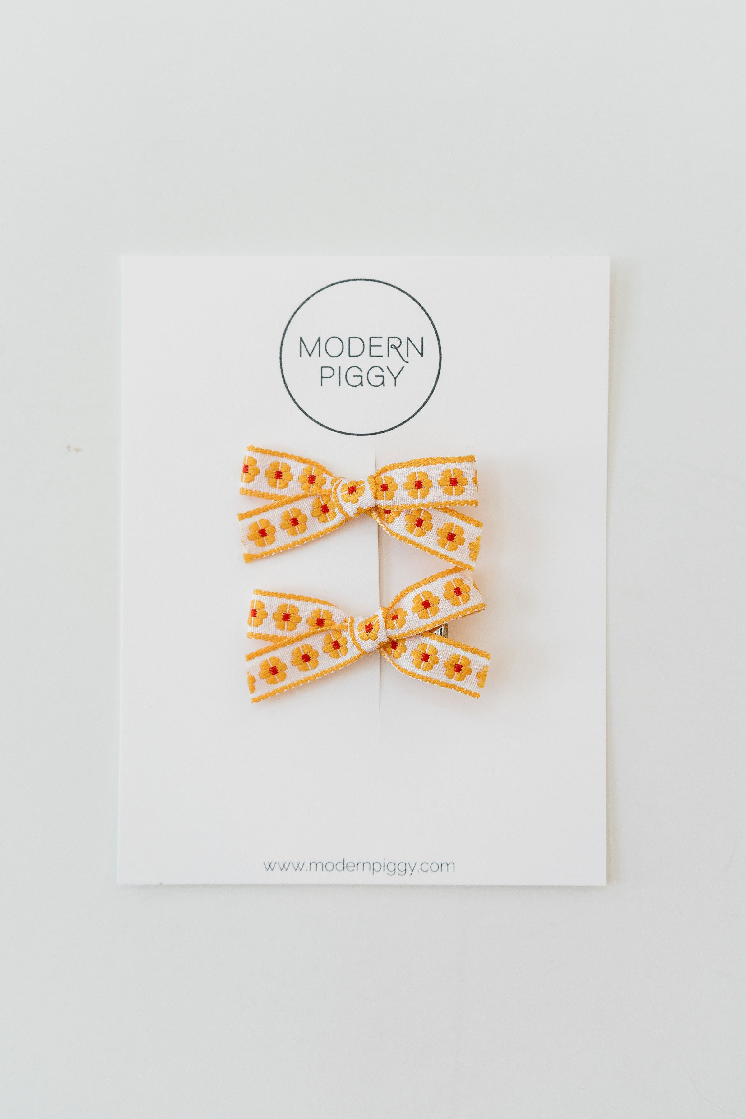 Daisy Chain - Yellow | Mini Ribbon Bow Set